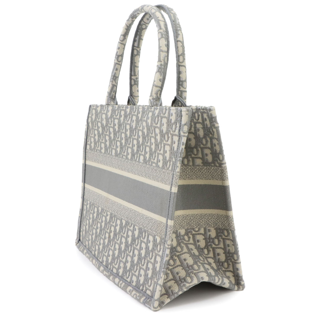 Toile de Jouy Book Tote Medium Bag Canvas Grey