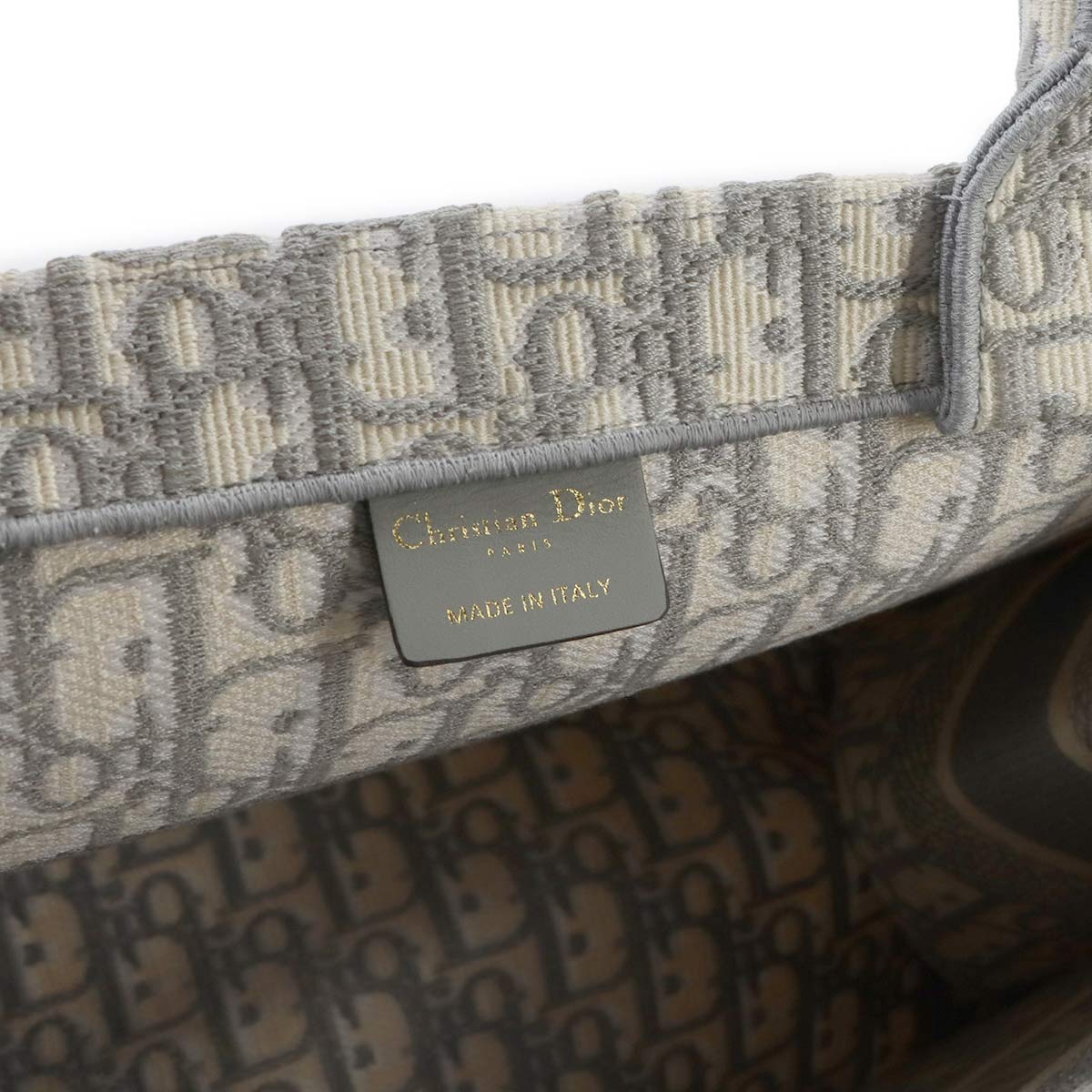 Toile de Jouy Book Tote Medium Bag Canvas Grey