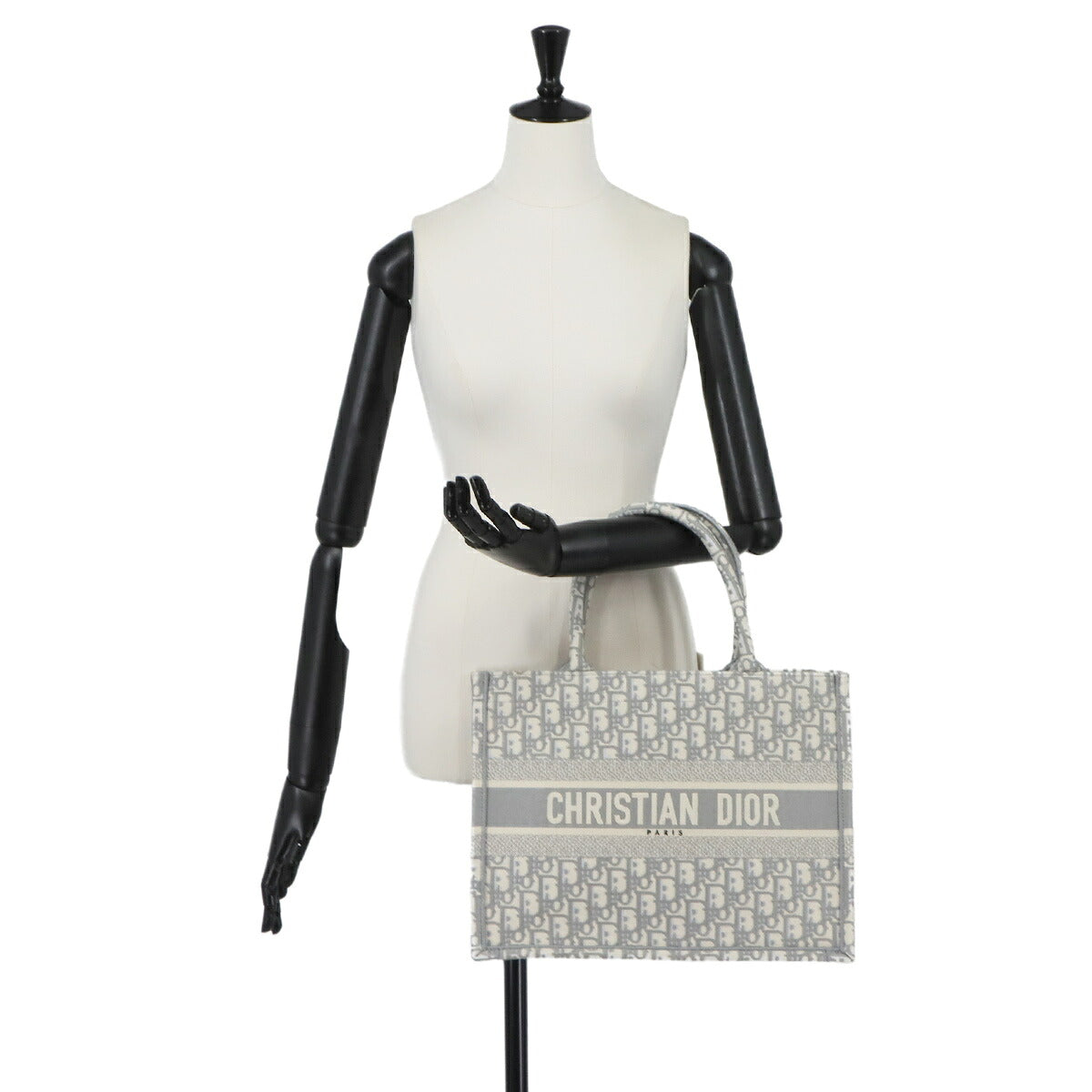 Toile de Jouy Book Tote Medium Bag Canvas Grey