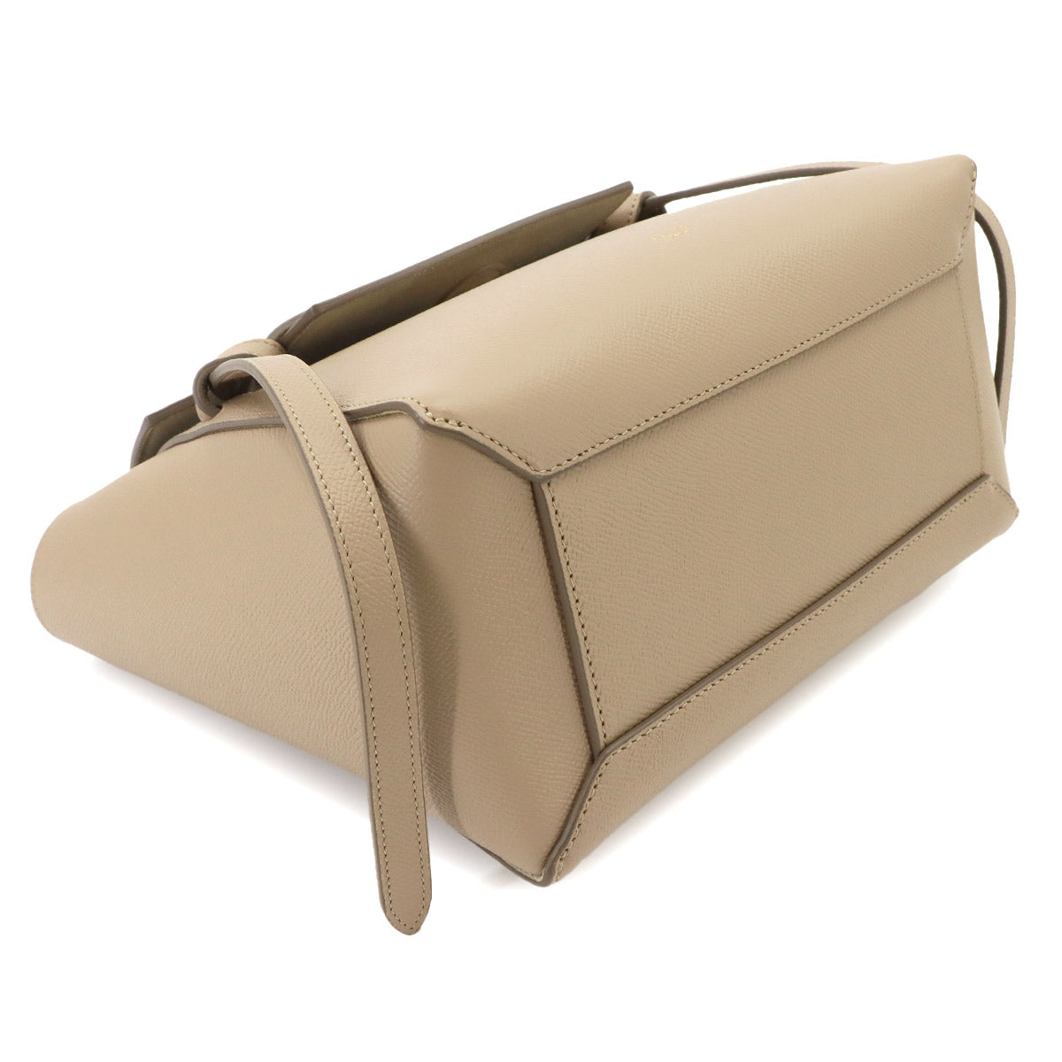 Belt Bag Micro Hand Shoulder Bag Leather Beige 189153