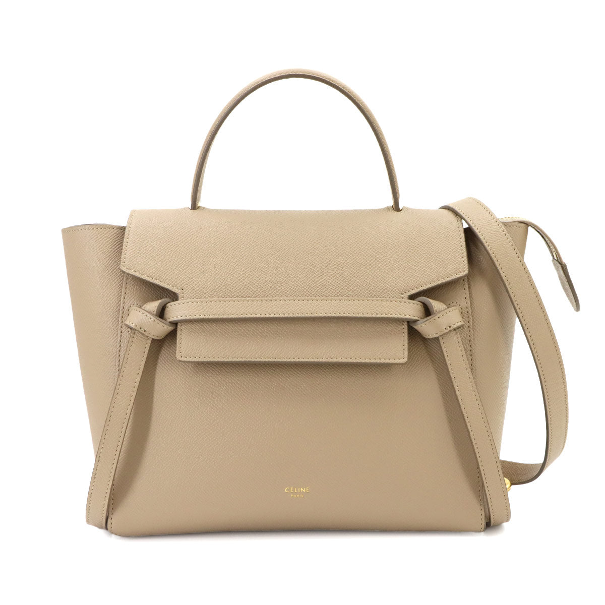Belt Bag Micro Hand Shoulder Bag Leather Beige 189153