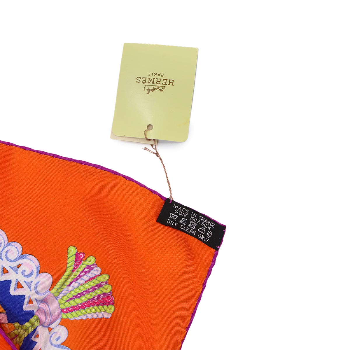 Carre 90 Scarf Paperoles Rouge Orange