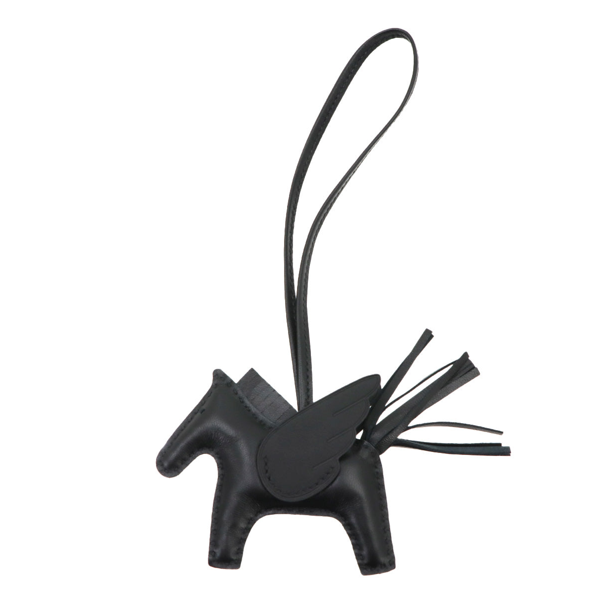 Rodeo Pegasus PM Bag Charm Agneau Milo Veau Swift So Black