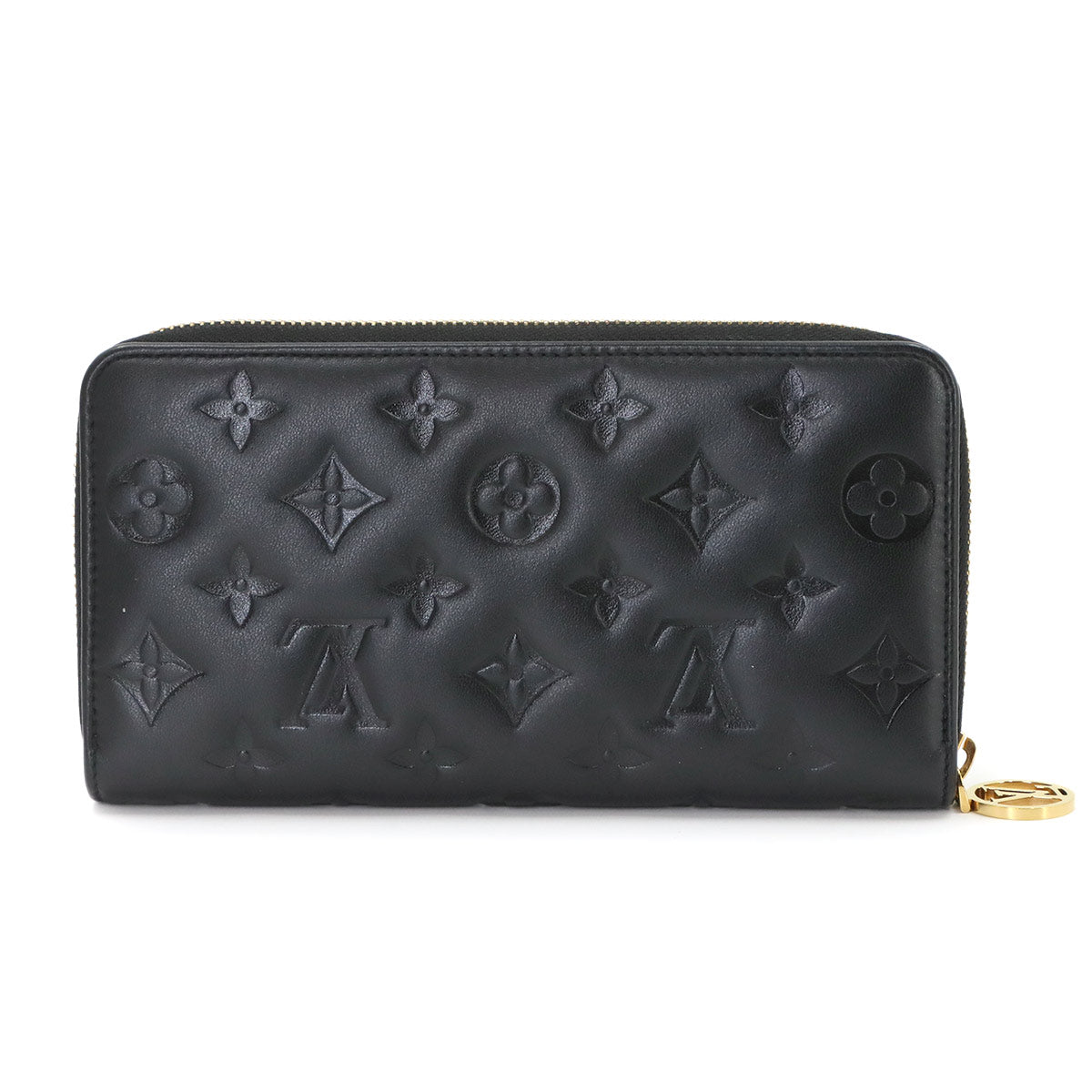 Monogram Coussin Zippy Wallet Leather Noir M81510 Purse