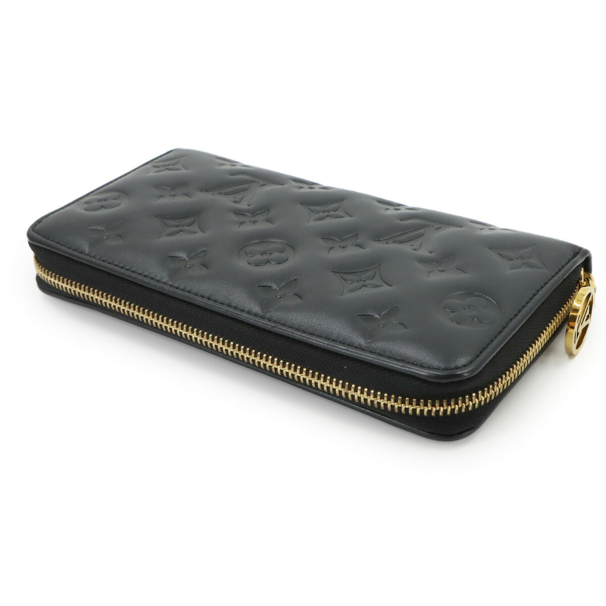 Monogram Coussin Zippy Wallet Leather Noir M81510 Purse