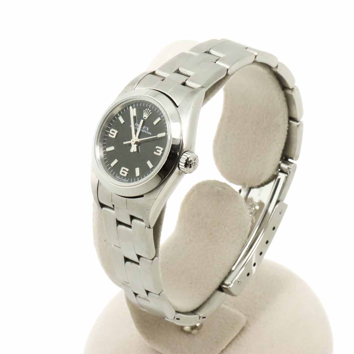 Oyster Perpetual 76080 Serial A Automatic Black Dial Ladies