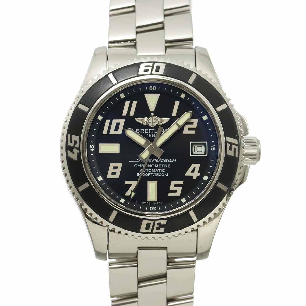 Super Ocean 42 A17364 Date Automatic Black Dial Mens Watch