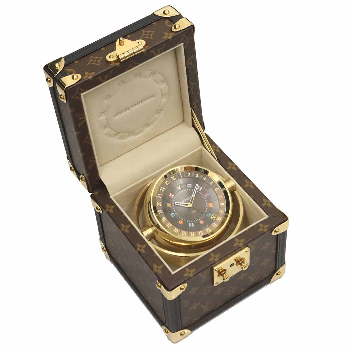 Tambour Q1Q040 Table Clock GMT Quartz