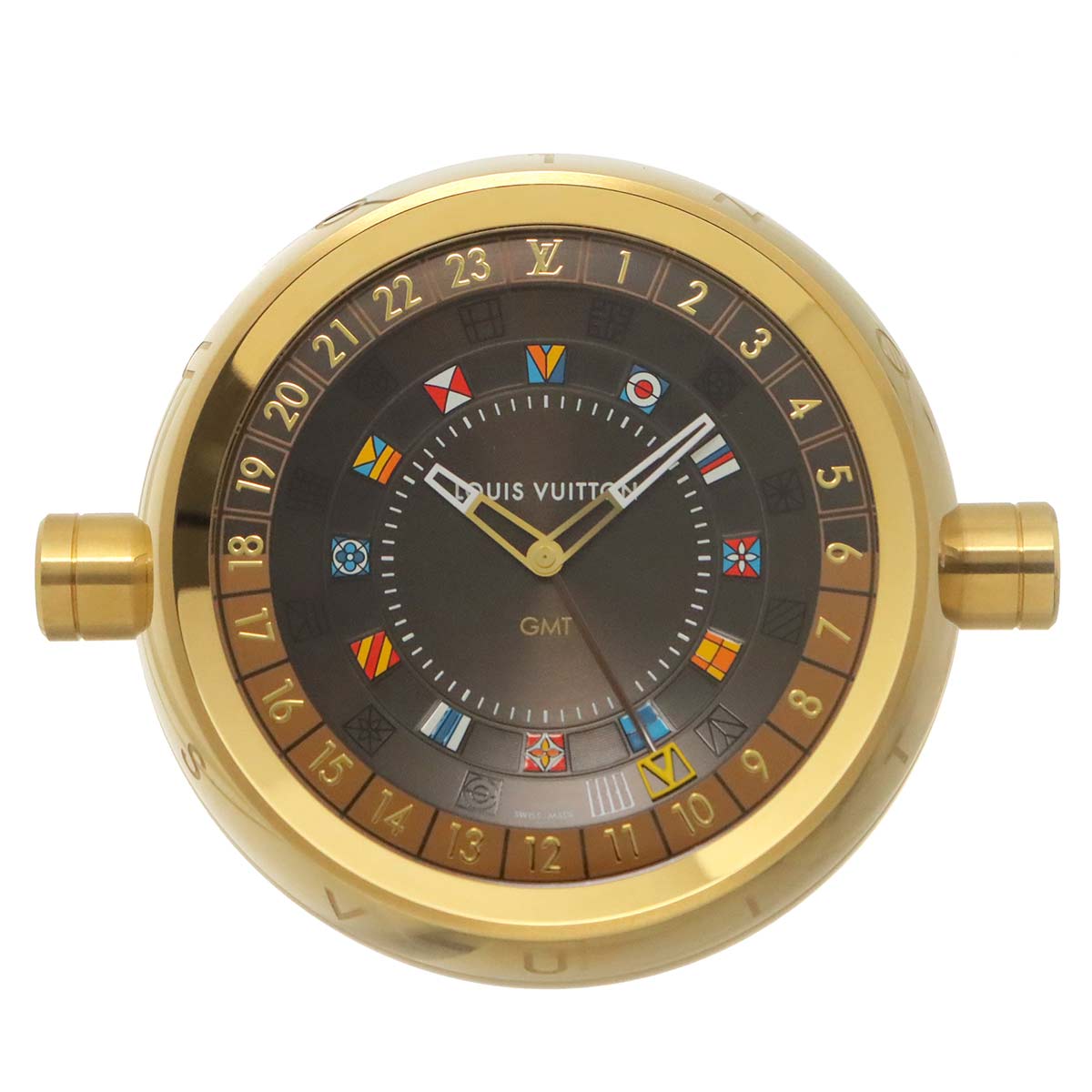 Tambour Q1Q040 Table Clock GMT Quartz