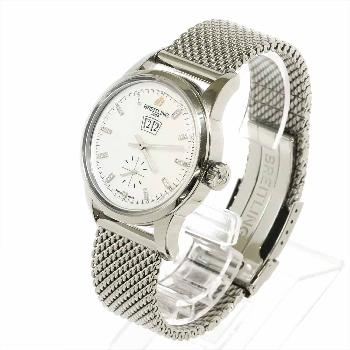 TRANSOCEAN A16310 Automatic Date Diamond White Shell Dial