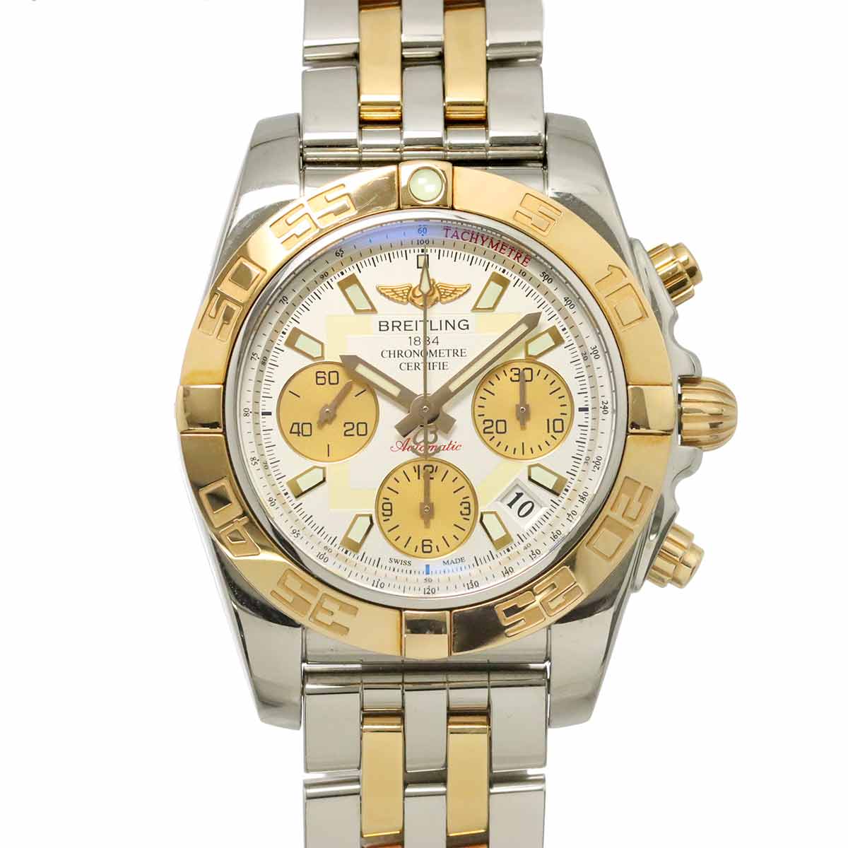 Chronomat 41 CB0140 8P PG Date silver Dial