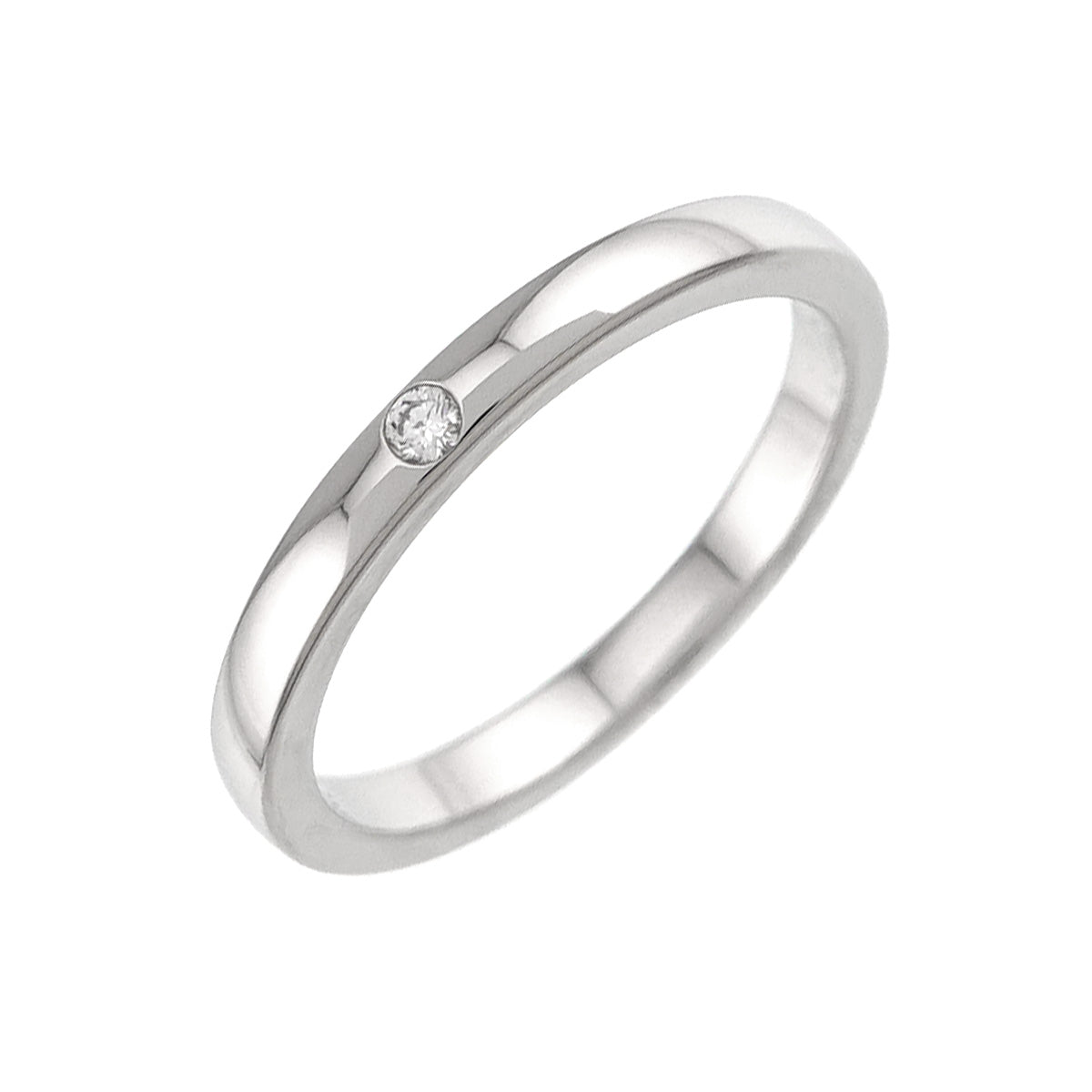 Ring Diamond 1P Pt Platinum size47 4(US)