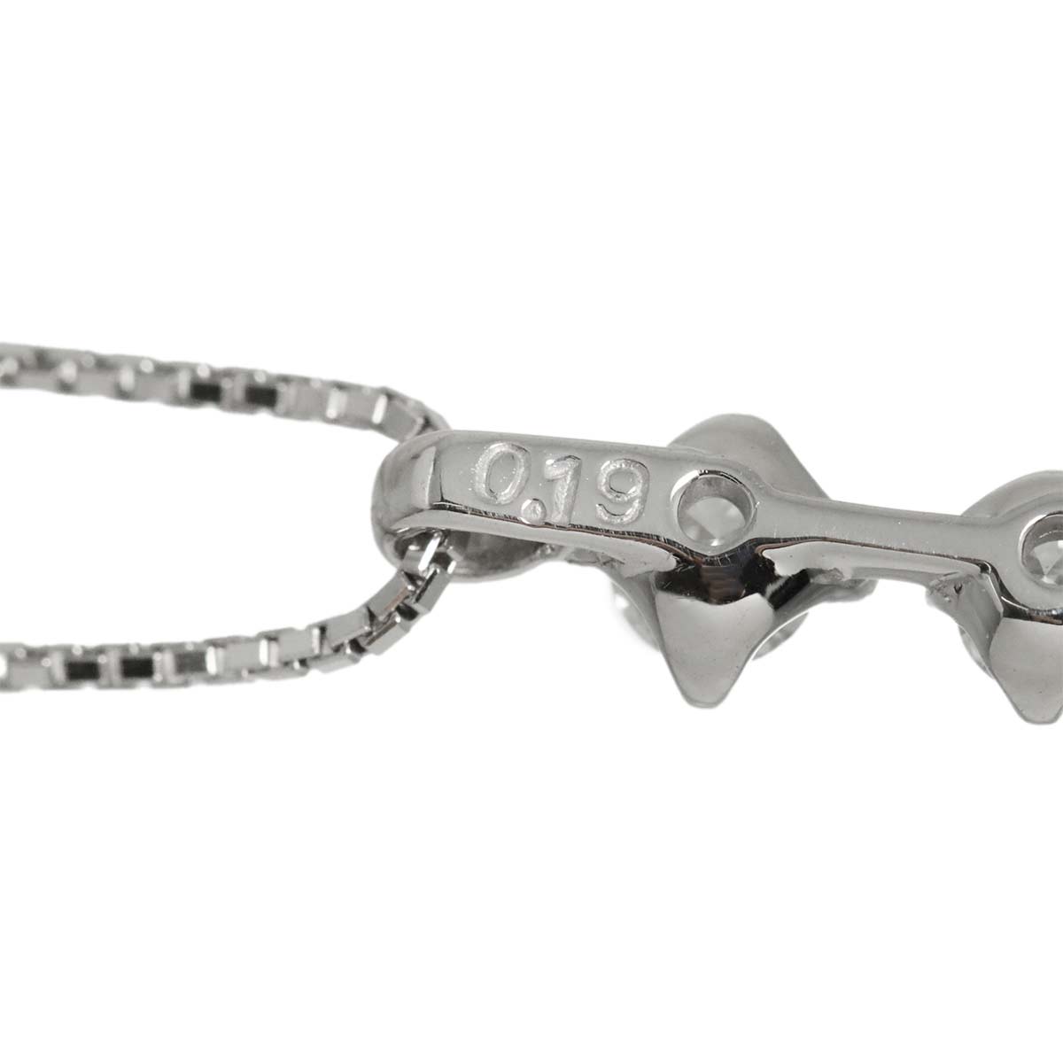 Diamond 0.19ct Necklace 18K WG White Gold 750