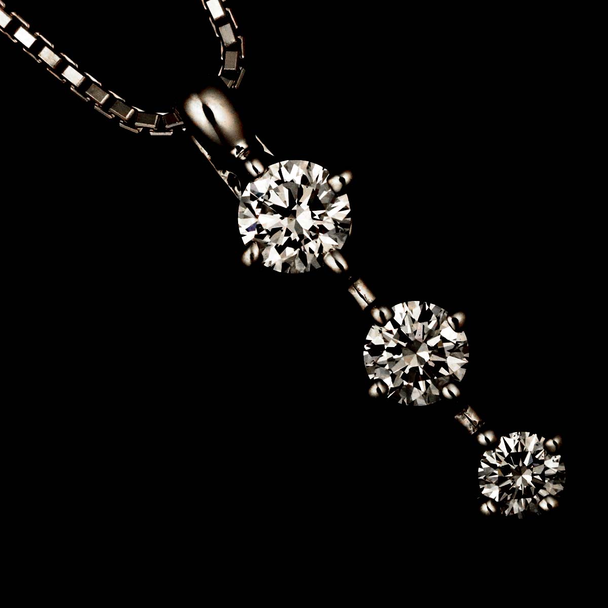 Diamond 0.19ct Necklace 18K WG White Gold 750