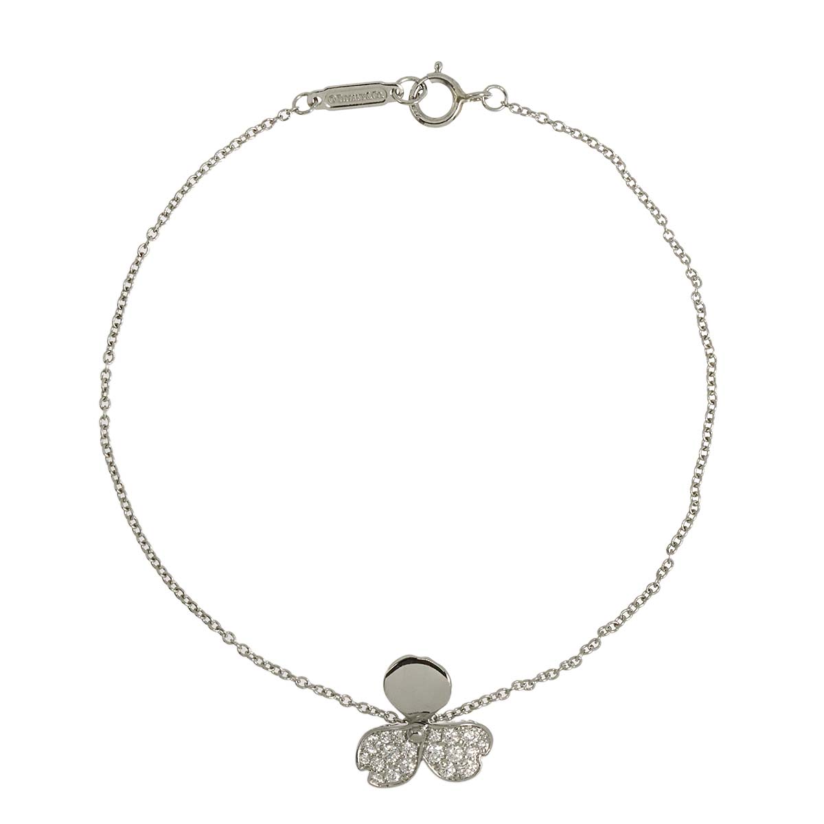 Paper Flower Diamond Bracelet Platinum