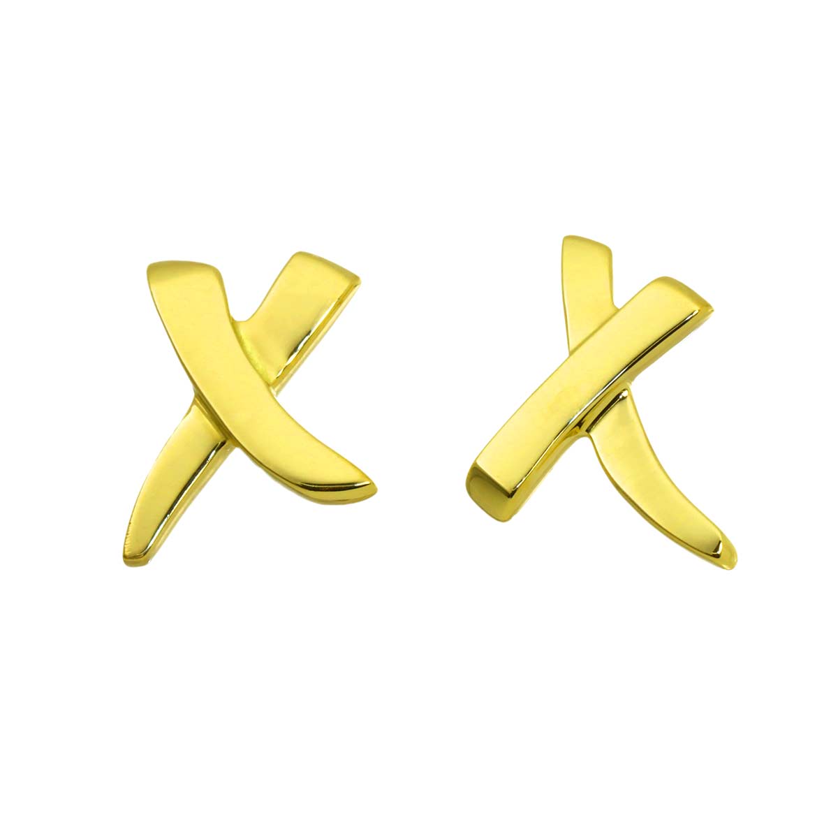 Kiss Earrings Pierced 18K Yellow Gold 750
