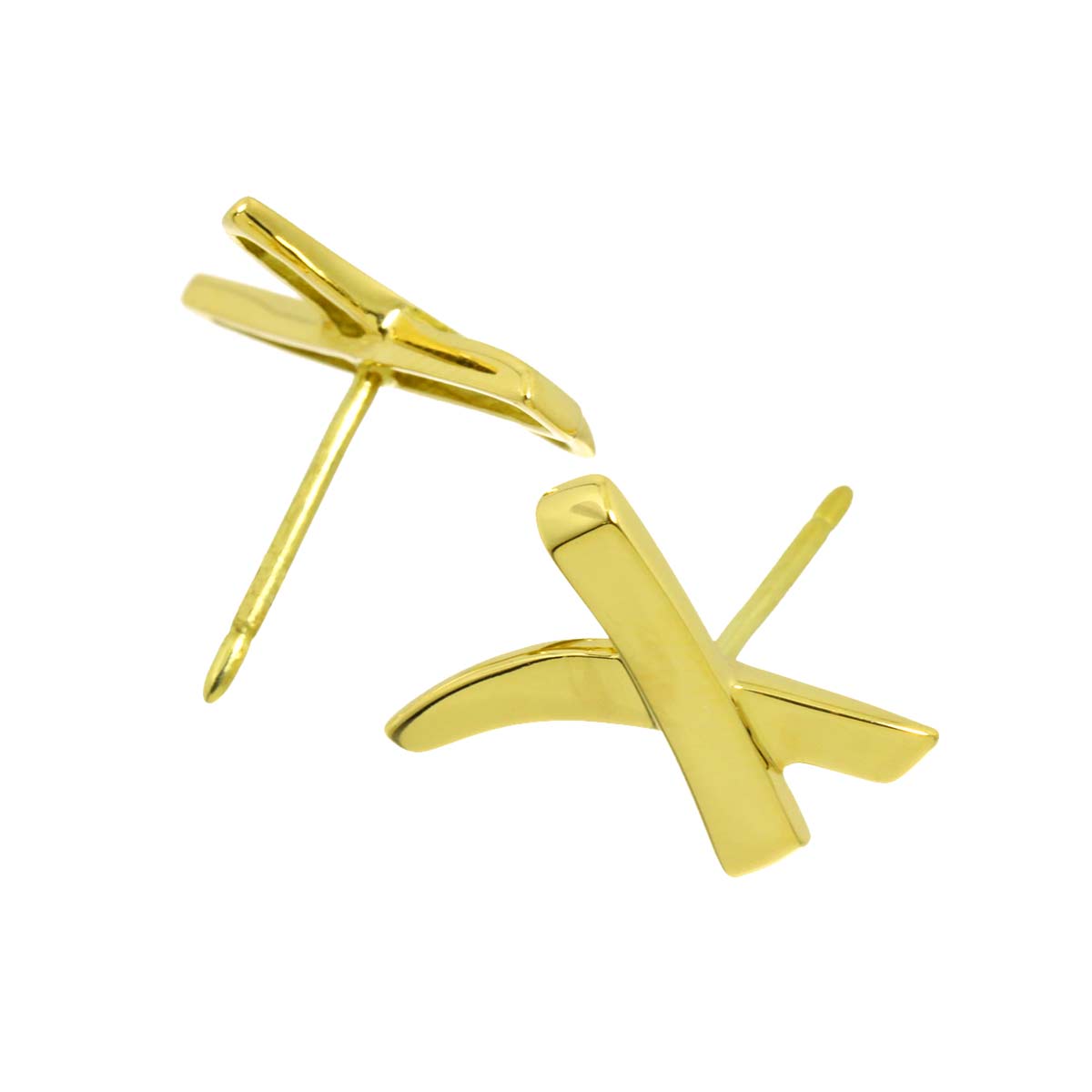 Kiss Earrings Pierced 18K Yellow Gold 750