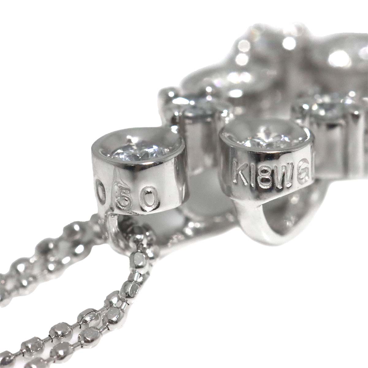 Diamond 0.50ct Necklace White Gold 750