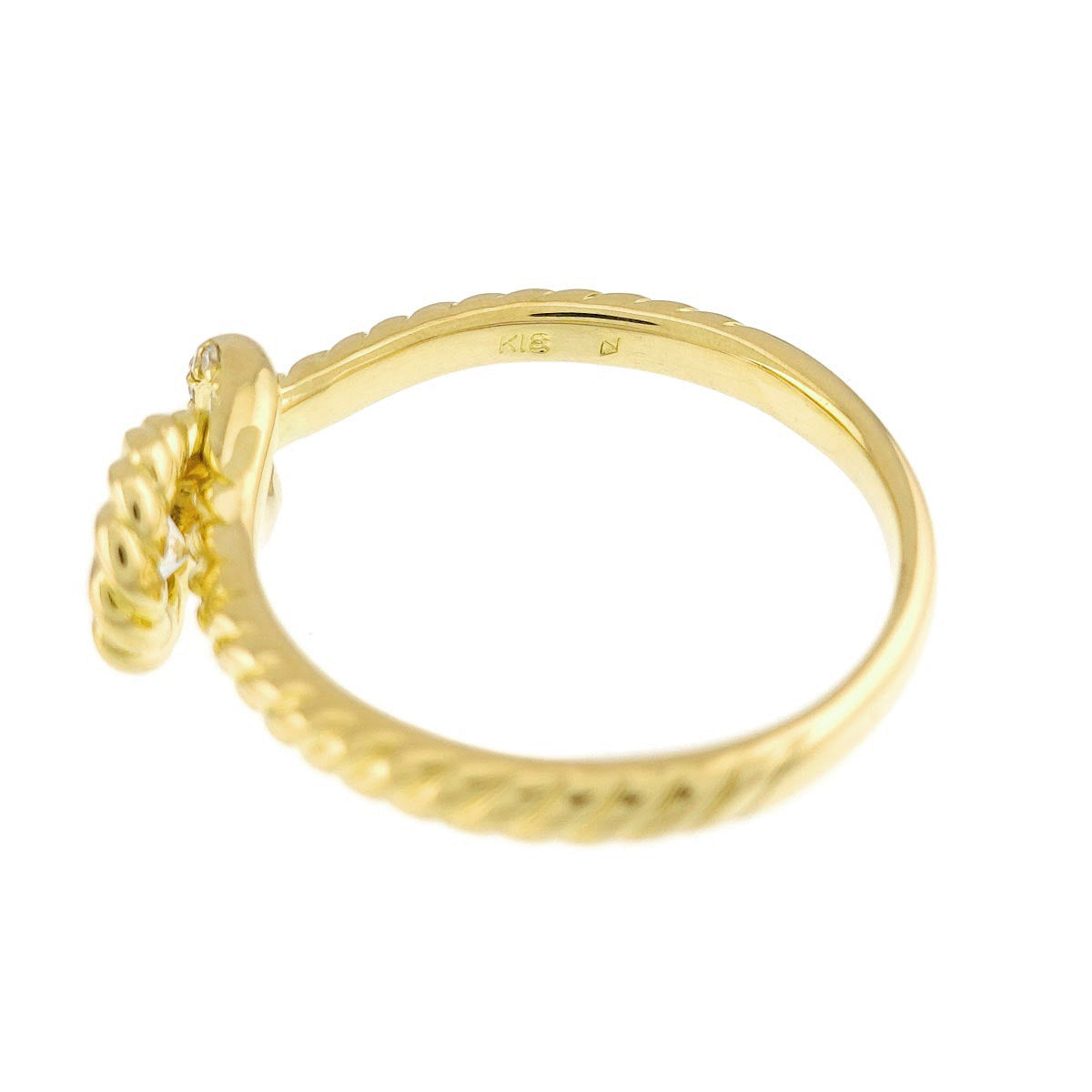 Diamond 0.24/0.02ct Ring 18K YG 750 7.25(US)