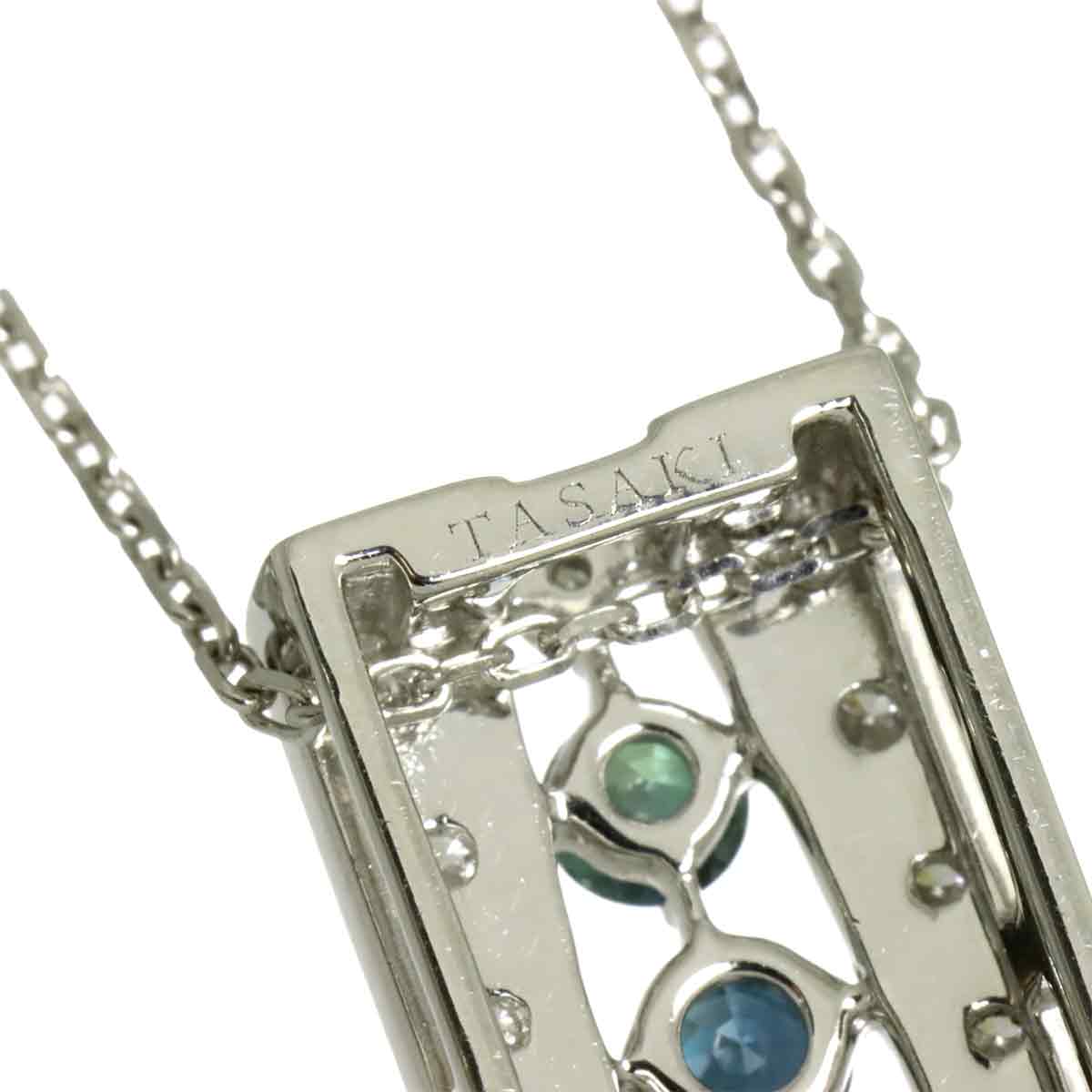 Alexandrite 0.59ct Diamond 0.34ct Necklace 18K WG 750