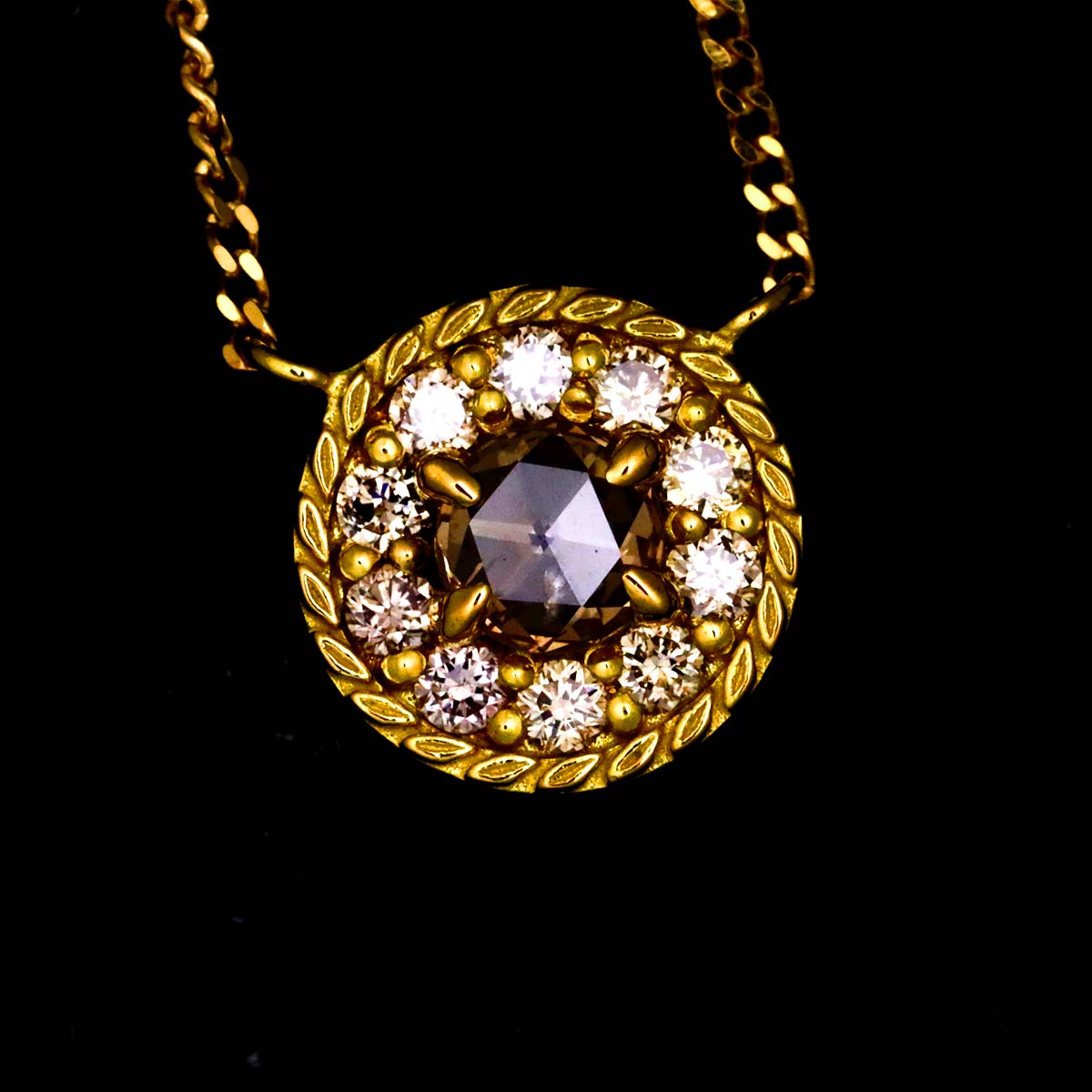 Diamond 0.131ct Necklace 18K YG Yellow Gold 750