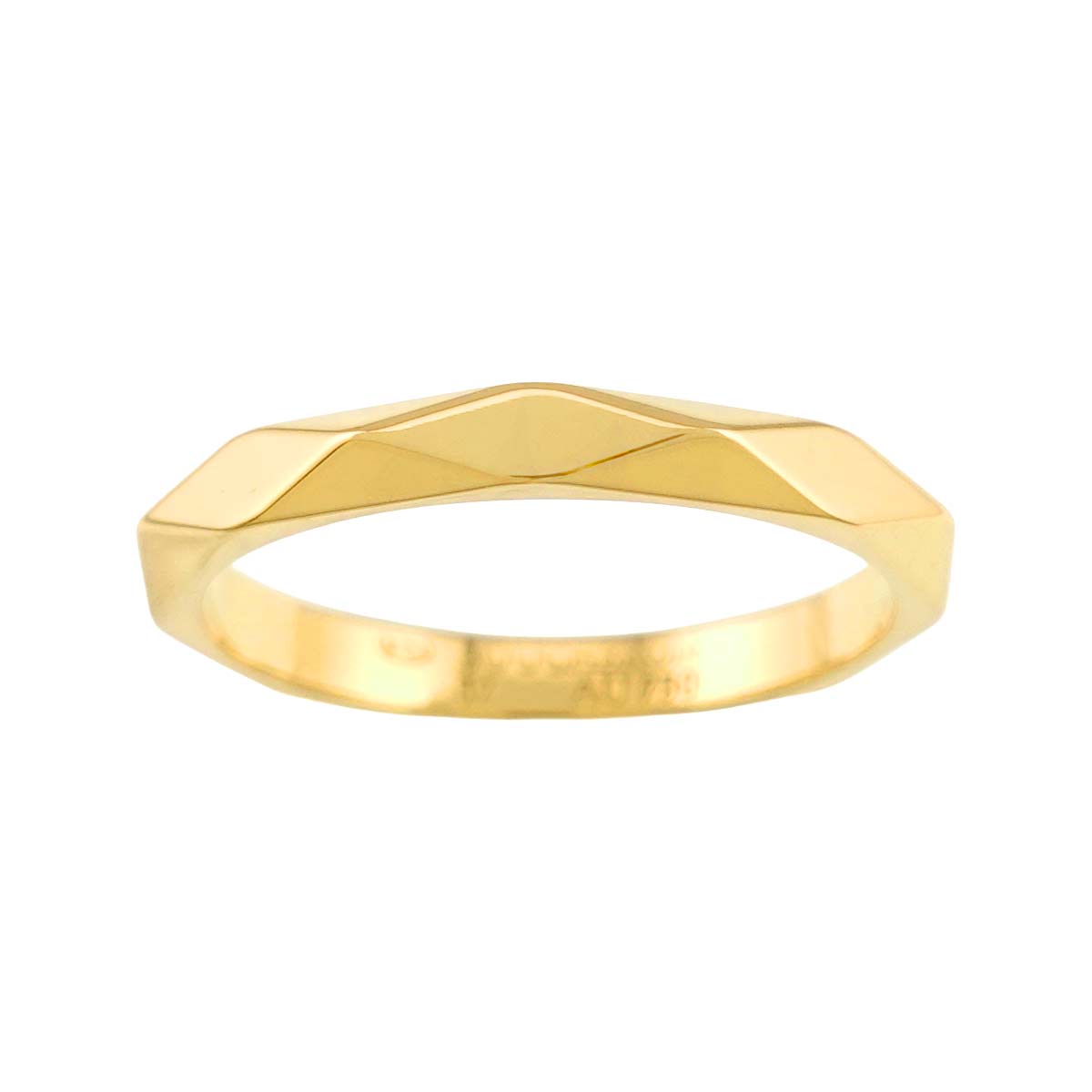 Facet Ring 18K YG 750 Size57 7.5-7.75(US)