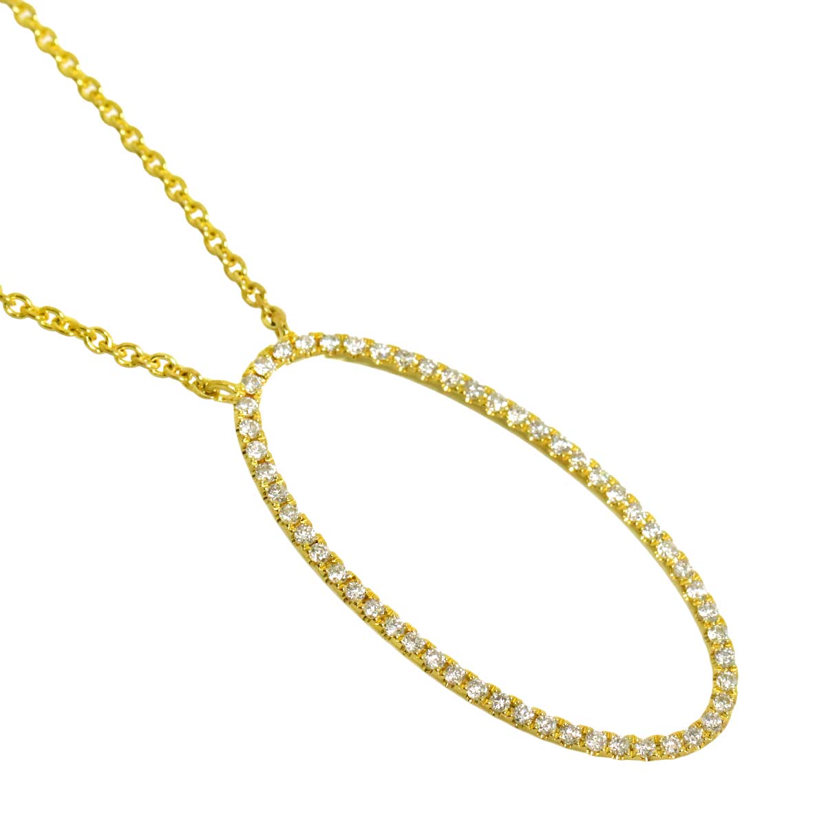 Diamond Necklace 18K Yellow Gold 750