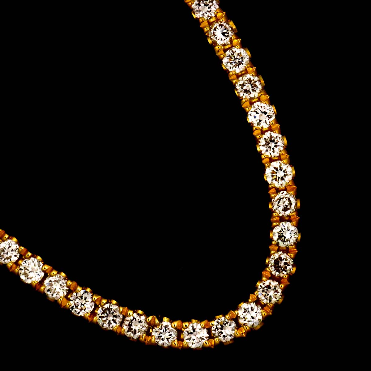 Diamond Necklace 18K Yellow Gold 750