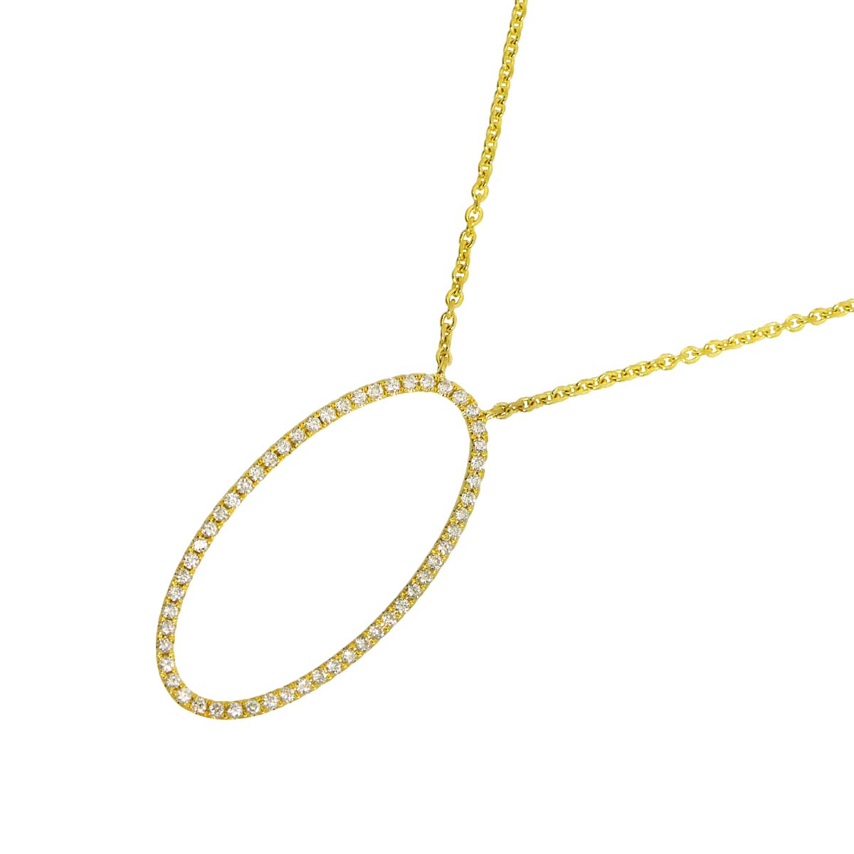 Diamond Necklace 18K Yellow Gold 750