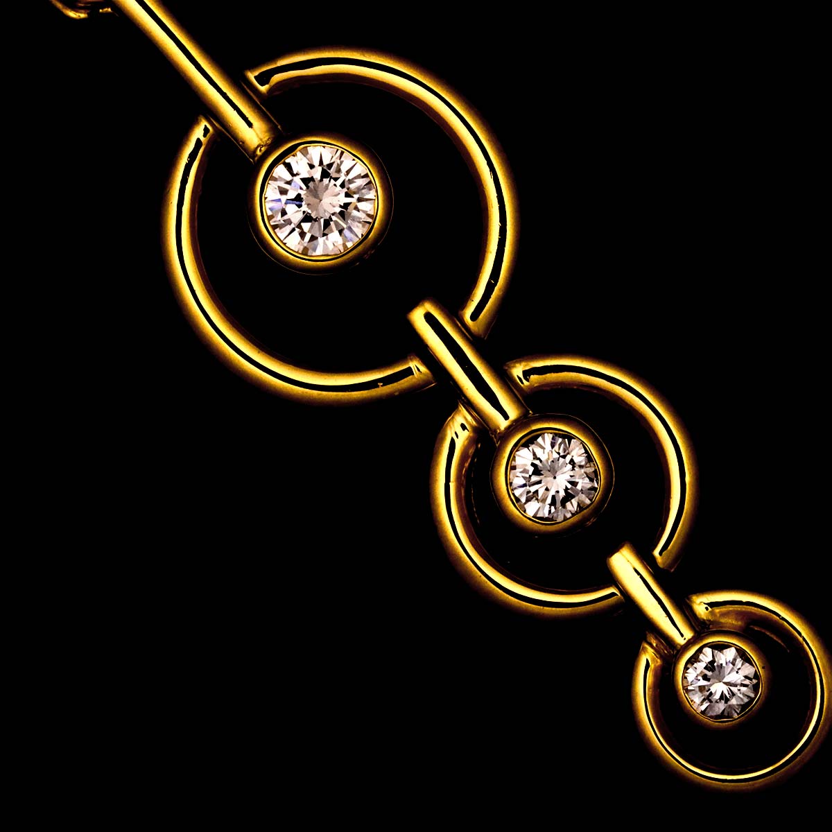 Diamond Necklace 18K Yellow Gold 750