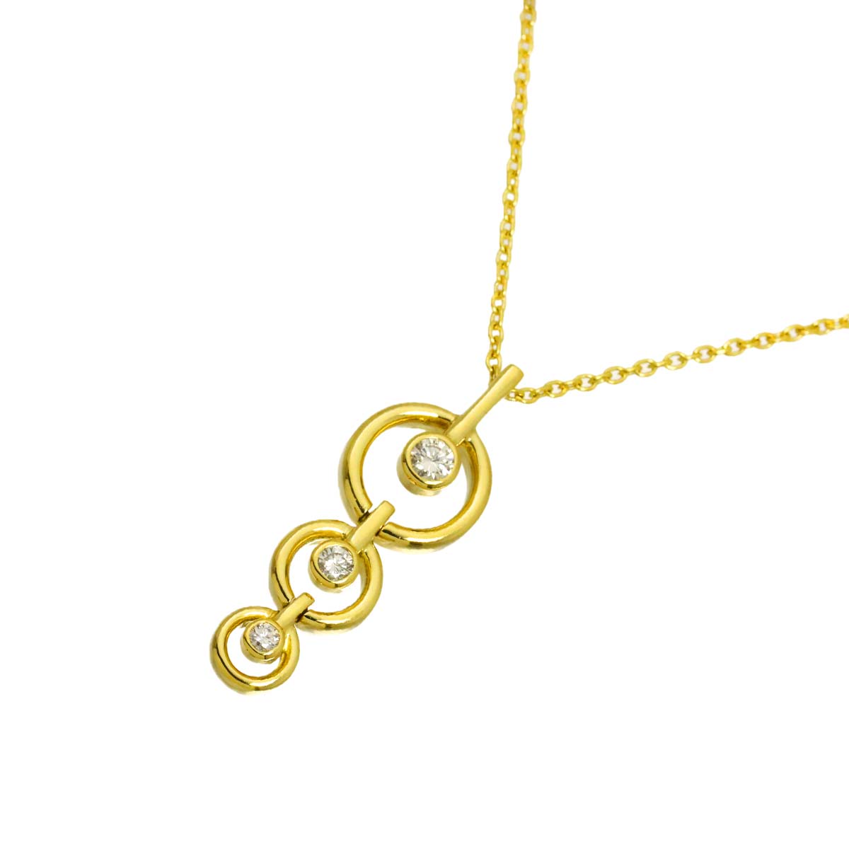 Diamond Necklace 18K Yellow Gold 750