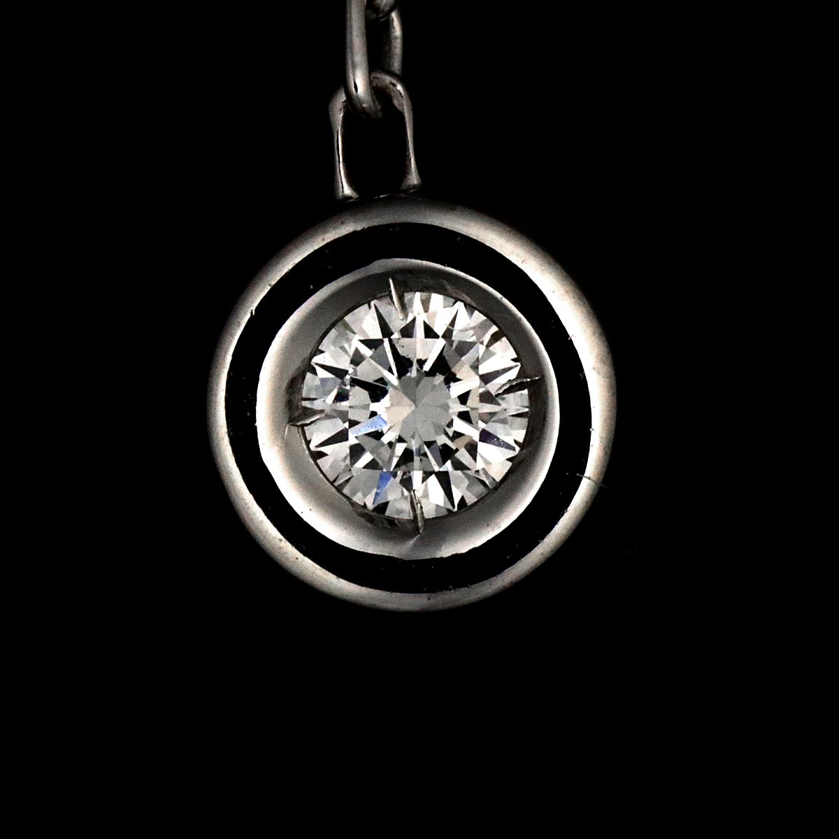 Diamond Earring Pierced 18K WG 750 One Piece only