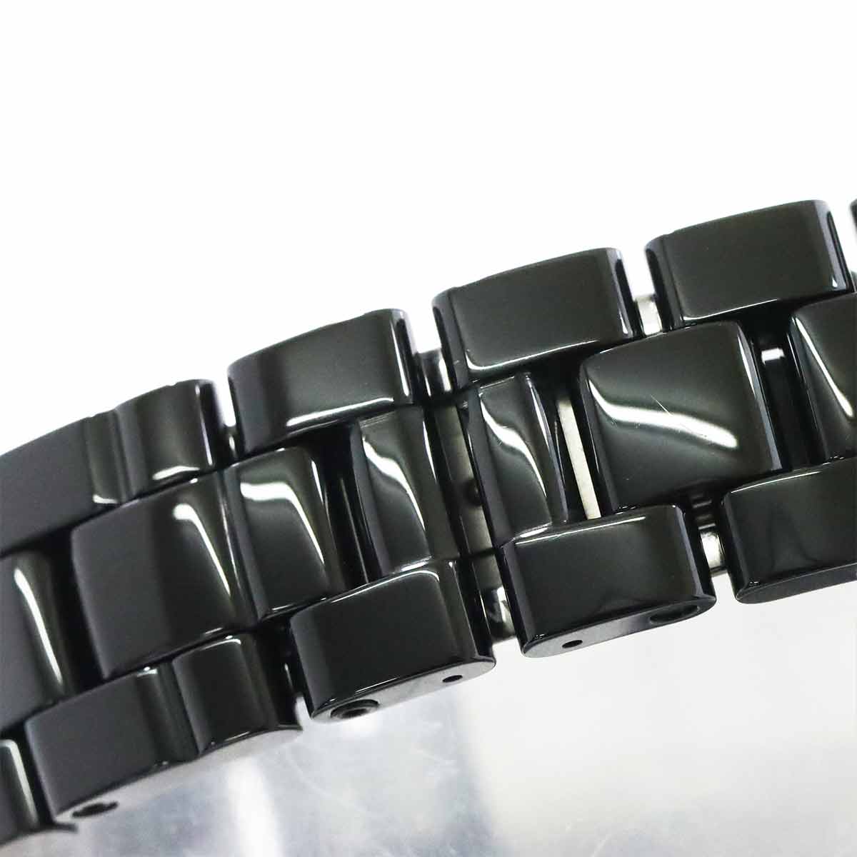 J12 365 H3840 Date Automatic Diamosd Black Dial Mens Watch