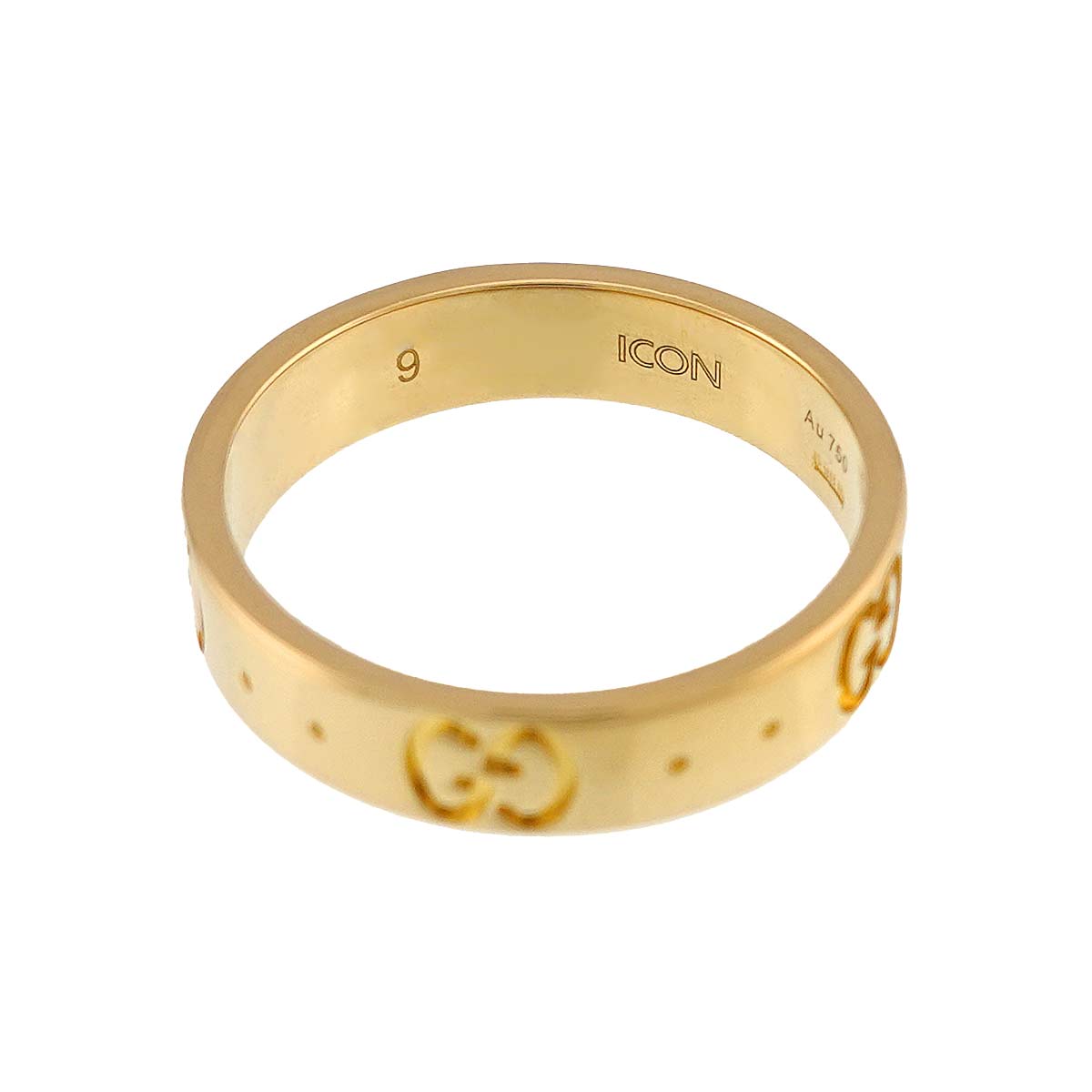 Icon Ring 18K Yellow Gold 750 Size9 4.5-4.75(US)