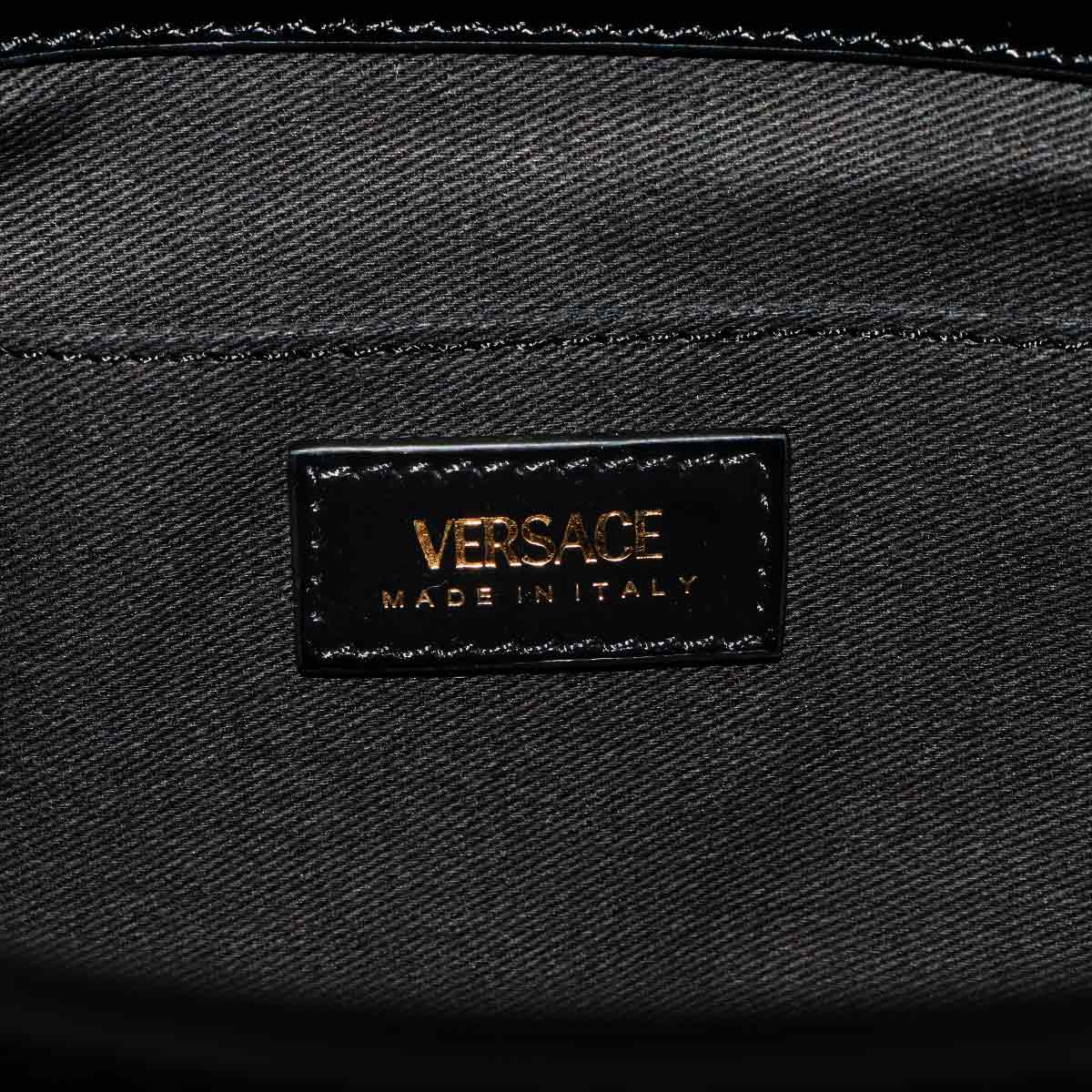 Medusa Small Chain shoulder Bag Leather Black Purse