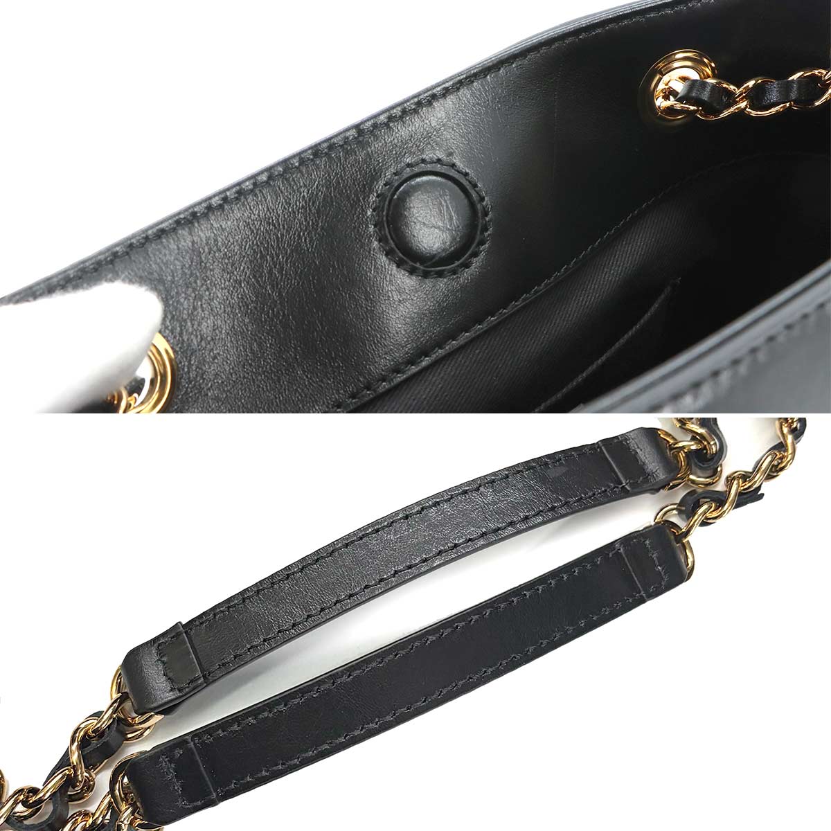 Medusa Small Chain shoulder Bag Leather Black Purse