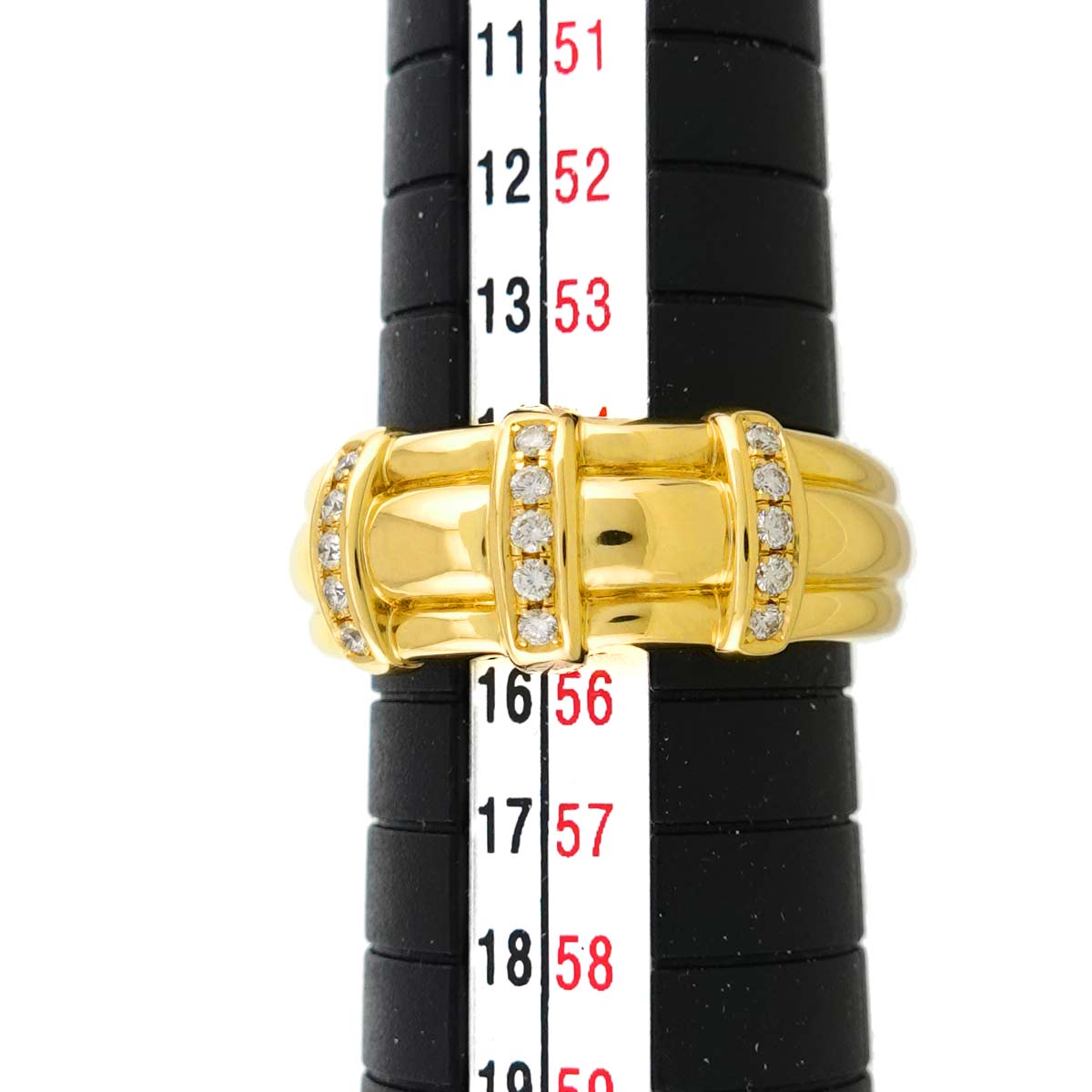 Diamond 0.15ct Ring 18K YG 750 Size7.25(US)