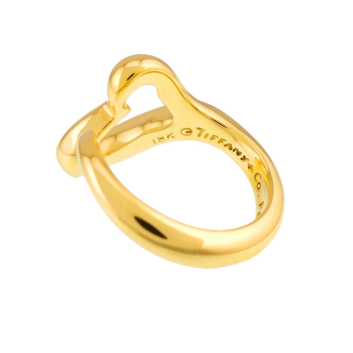 Open Heart Ring 18K YG 750 Size4-4.5(US)
