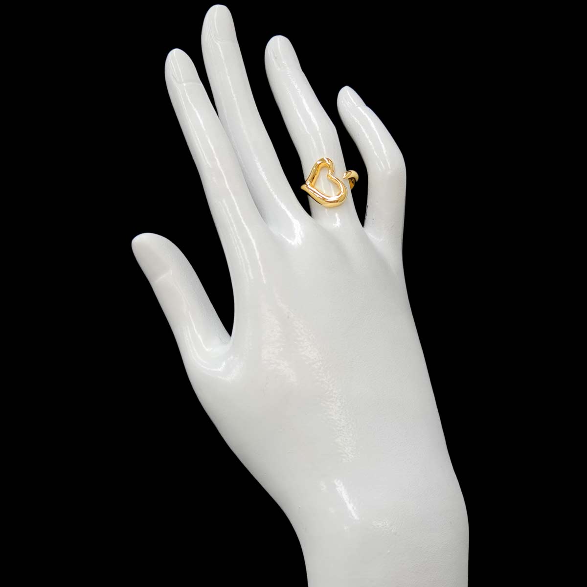 Open Heart Ring 18K YG 750 Size4-4.5(US)