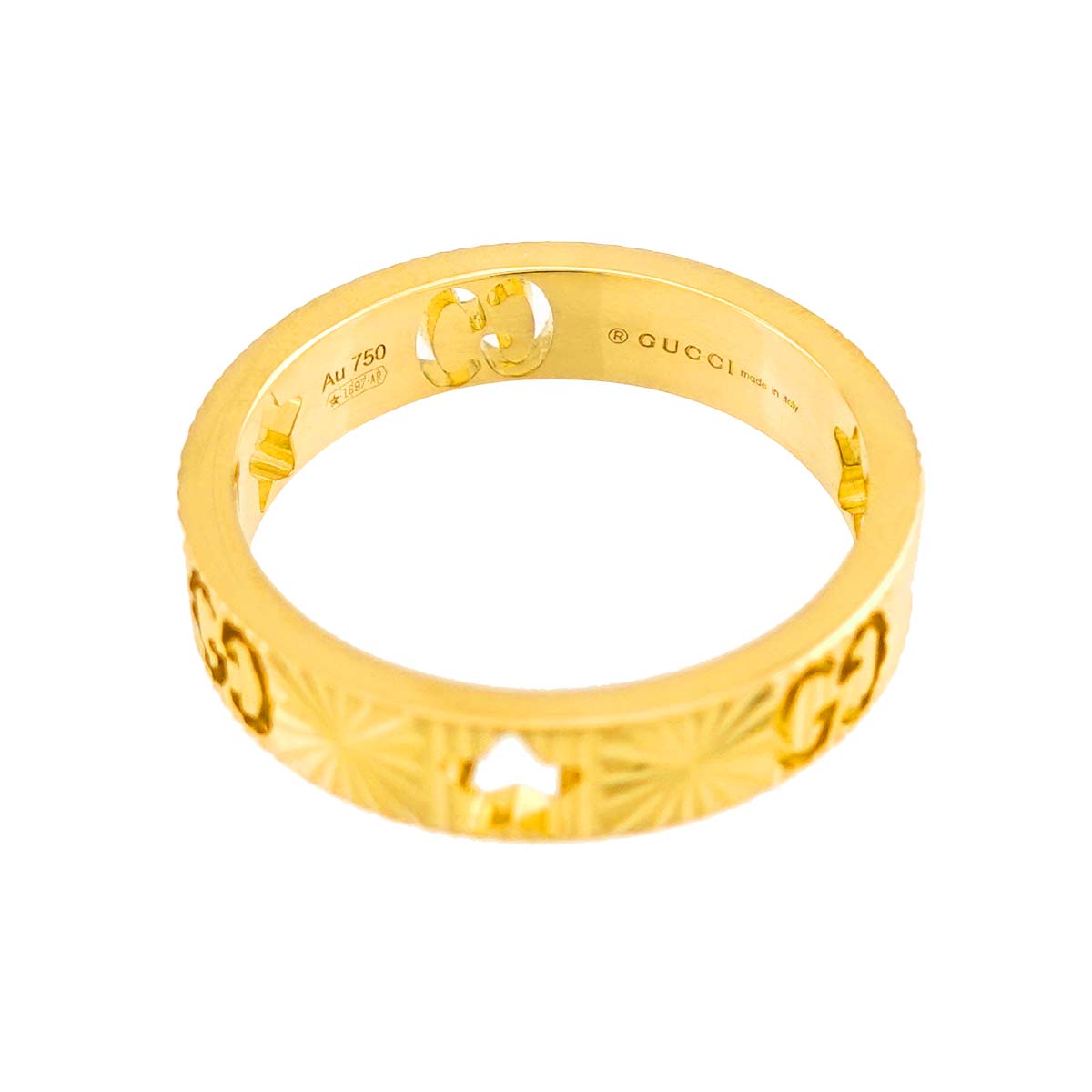 Icon Star Ring 18K Yellow Gold 750 Size9 4.5-4.75(US)