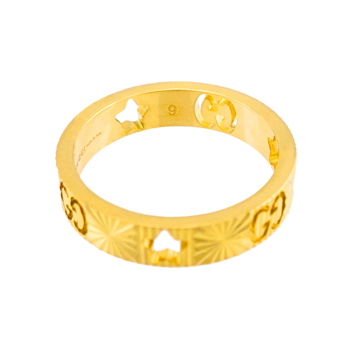 Icon Star Ring 18K Yellow Gold 750 Size9 4.5-4.75(US)