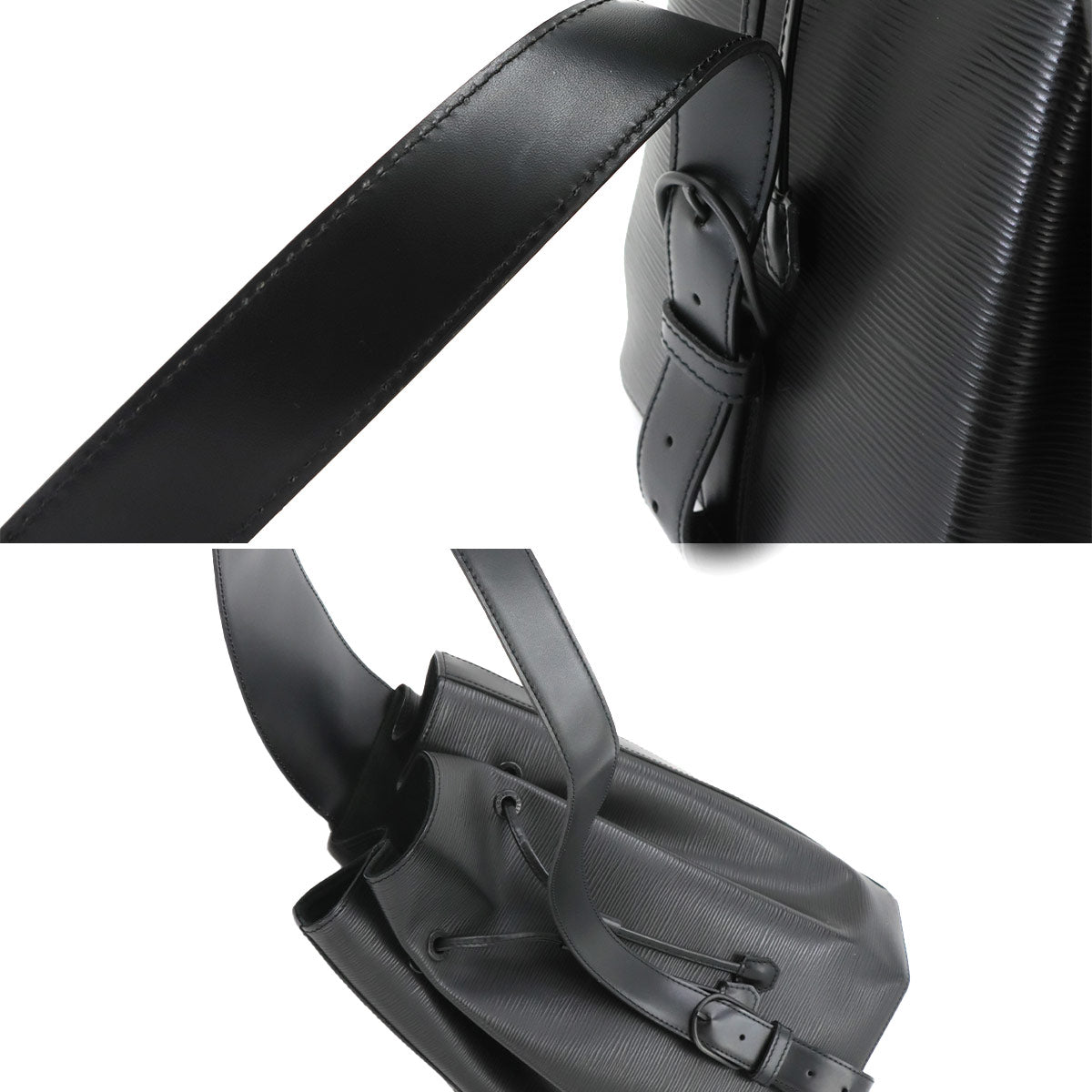 Epi Sac a Dos Shoulder Bag Leather Noir Black M80153