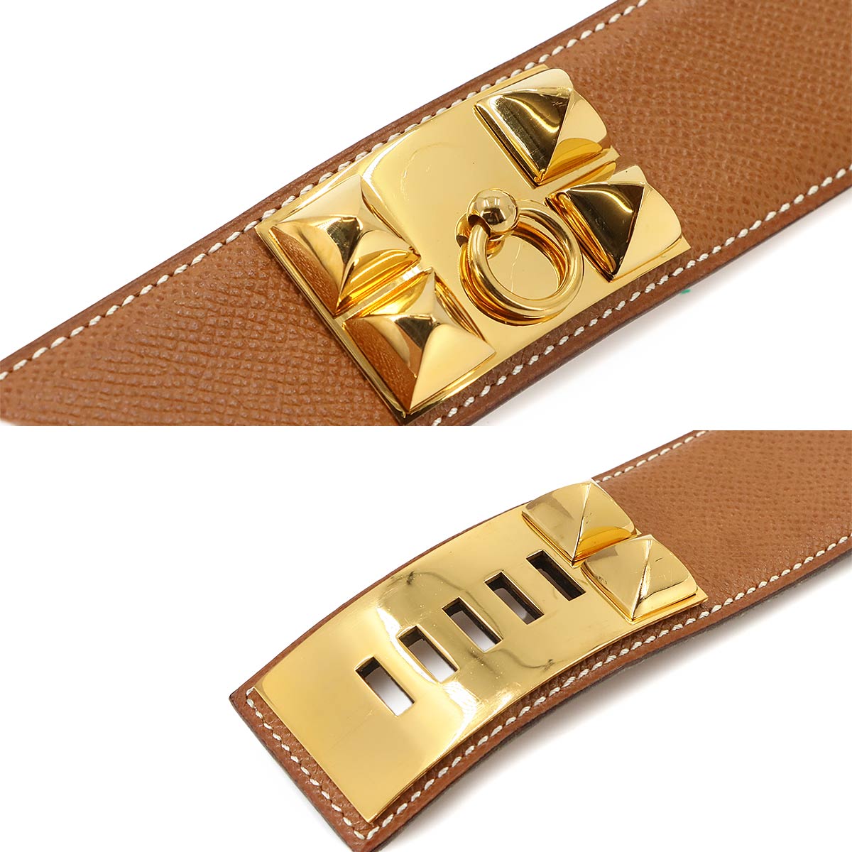 Collier de Chien Medor Belt Couchevel Epsom Gold 75