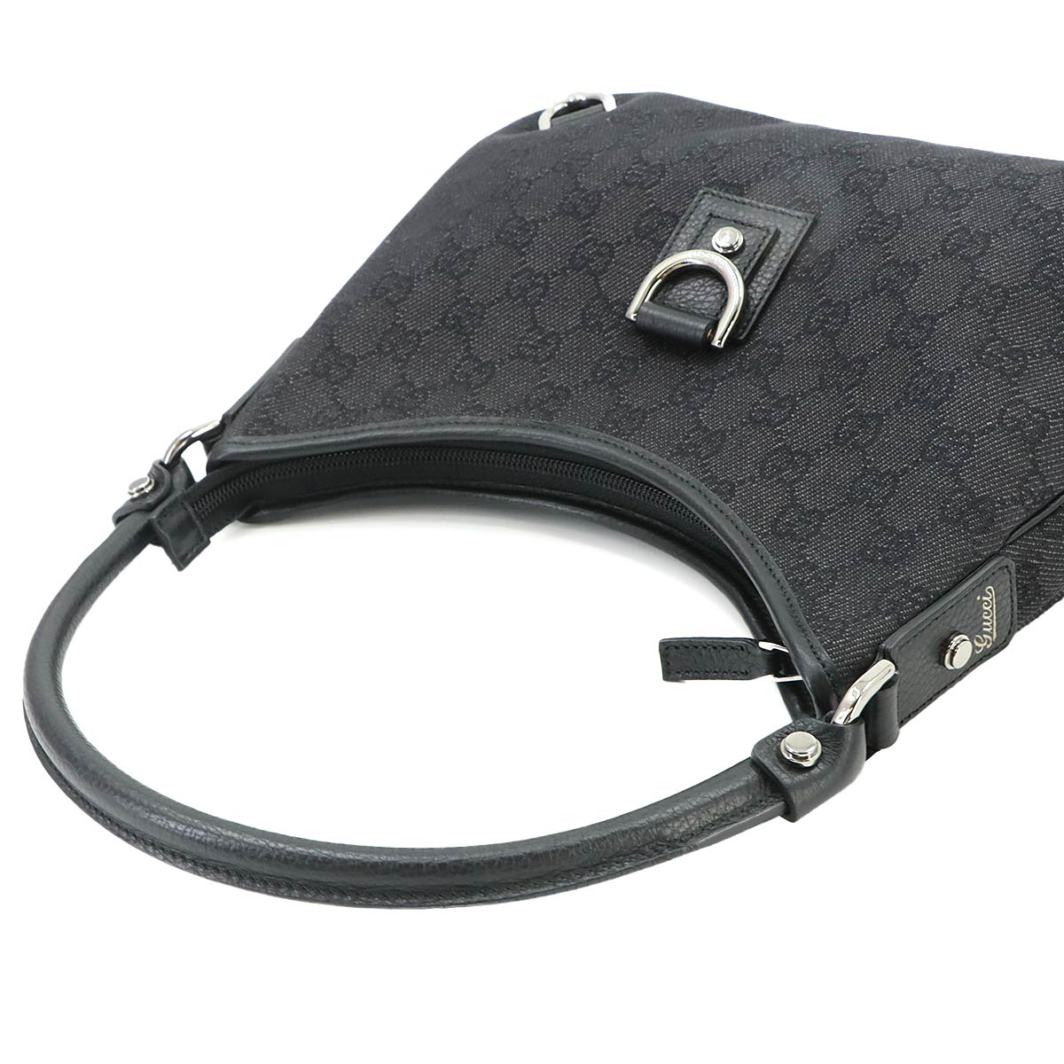 Abbey One Shoulder Bag GG Canvas Leather Black 268637