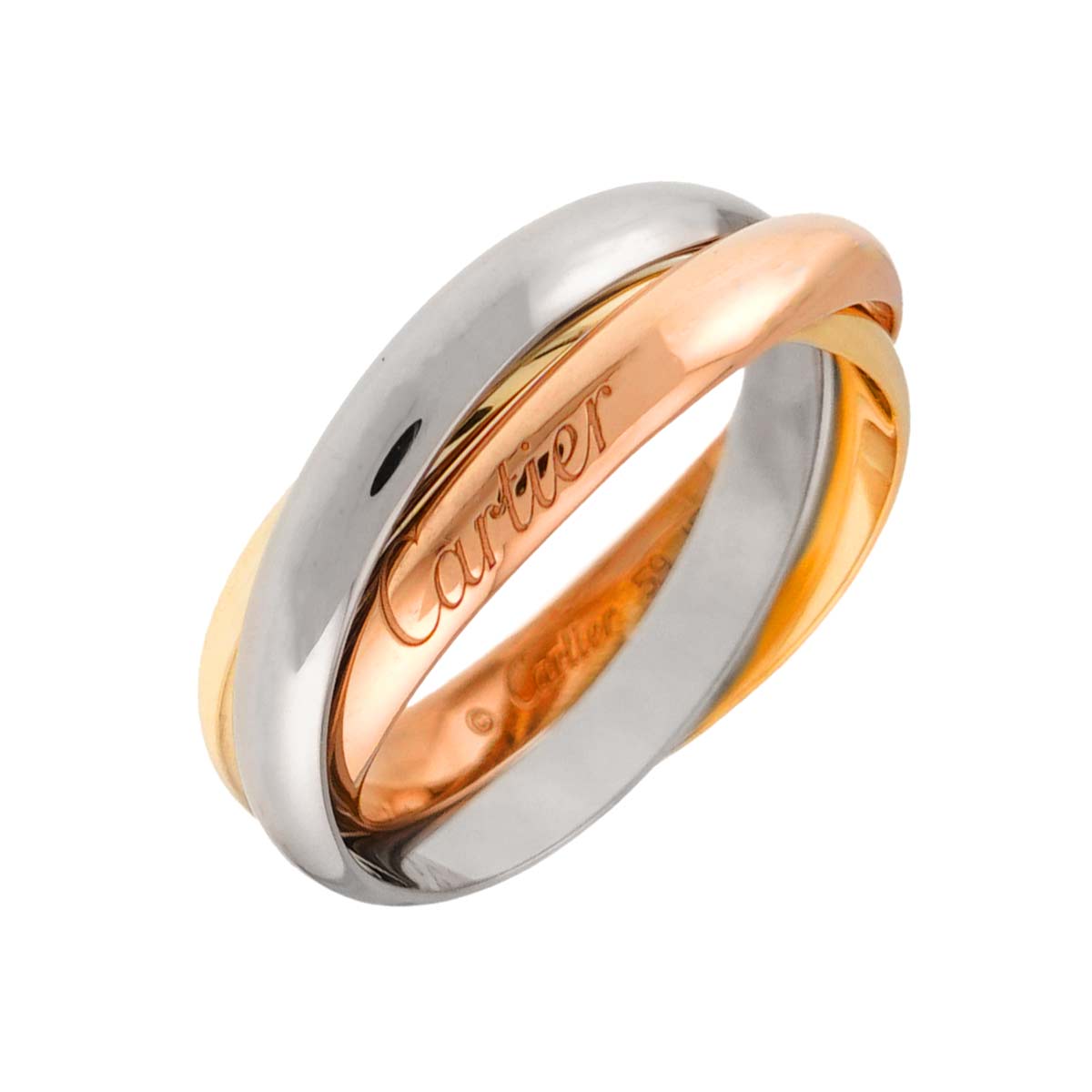 Trinity MM Ring 18K YG WG PG 750 Size59 8.75(US)