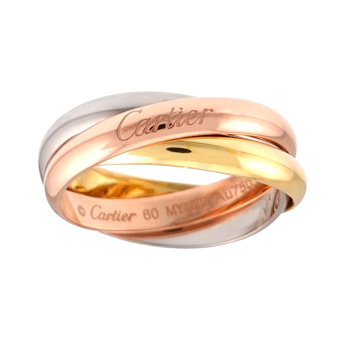 Trinity MM Ring 18K YG WG PG 750 Size51 8.75-9(US)