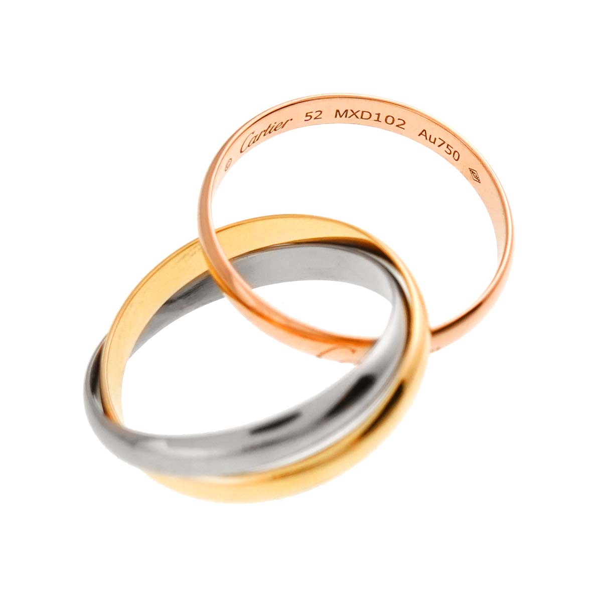 Trinity SM Ring 18K YG WG PG 750 Size52 6(US)