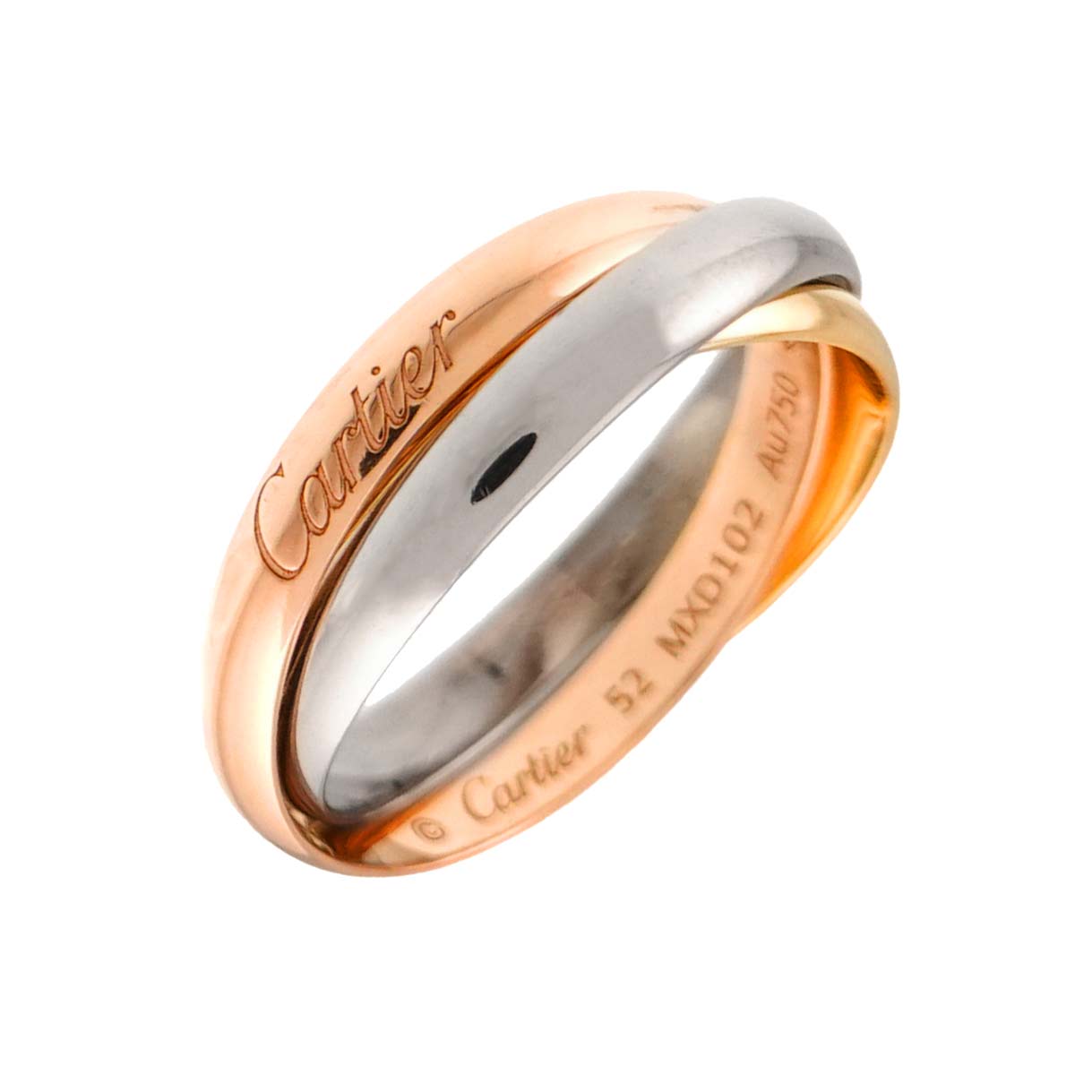 Trinity SM Ring 18K YG WG PG 750 Size52 6(US)