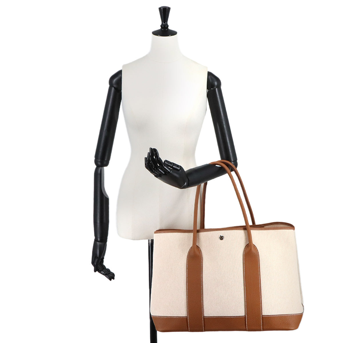 Neo Garden Party 41 Voyage Tote Bag Toile H Negonda Ecru Gold