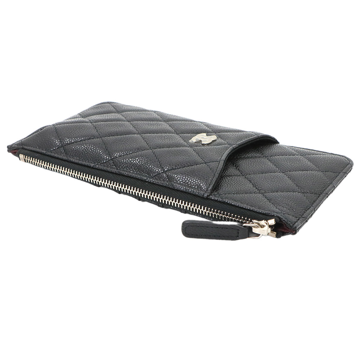 Matelasse Pouch Leather Black AP0225 Purse